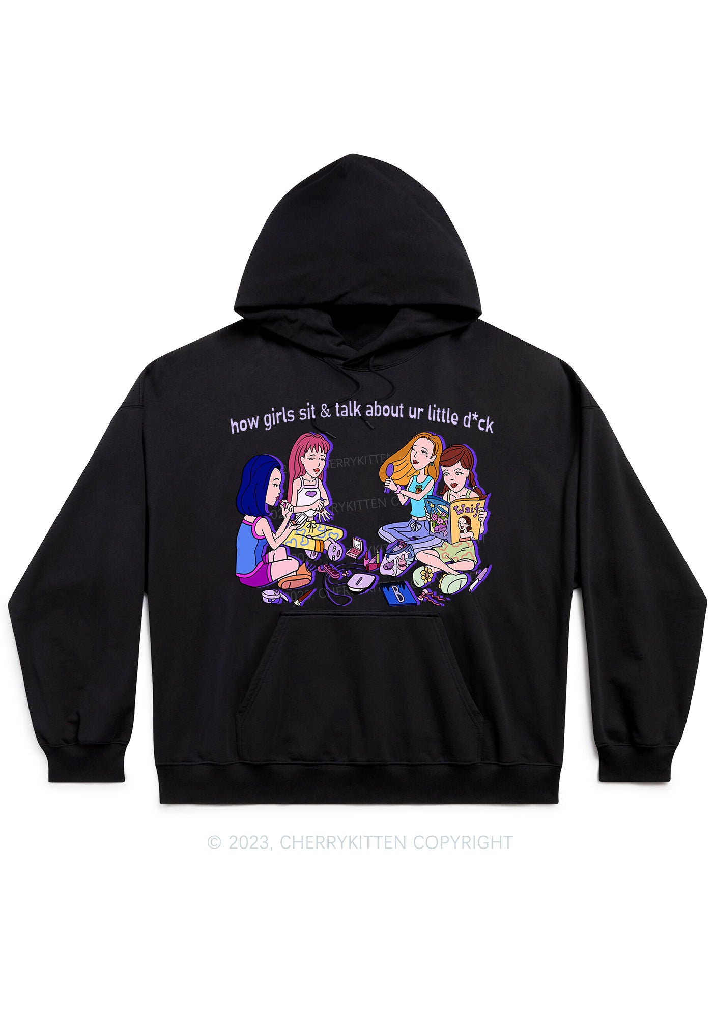 Girls Sit&Talk Y2K Hoodie Cherrykitten