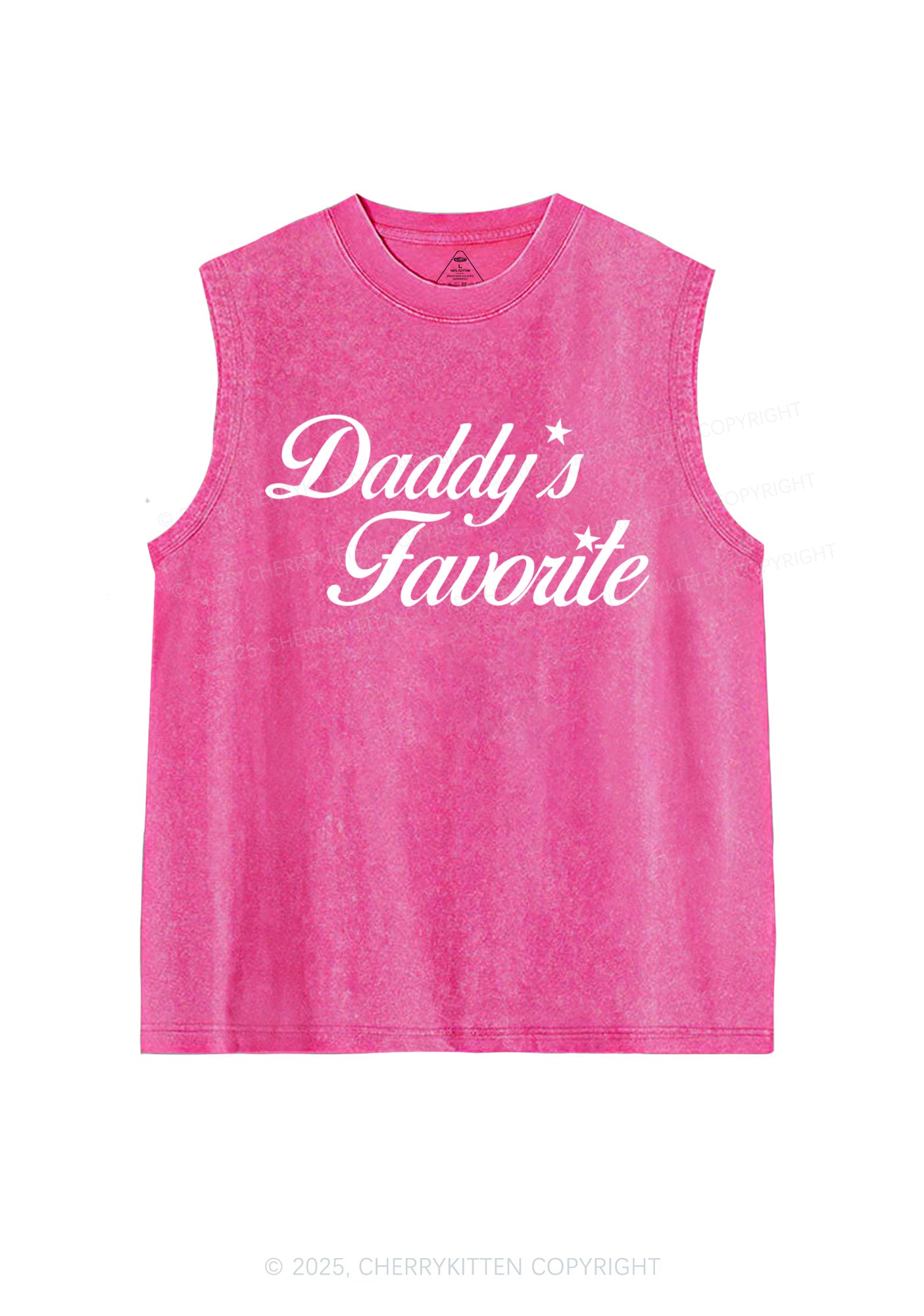 Daddys Favorite Y2K Washed Muscle Tank Cherrykitten