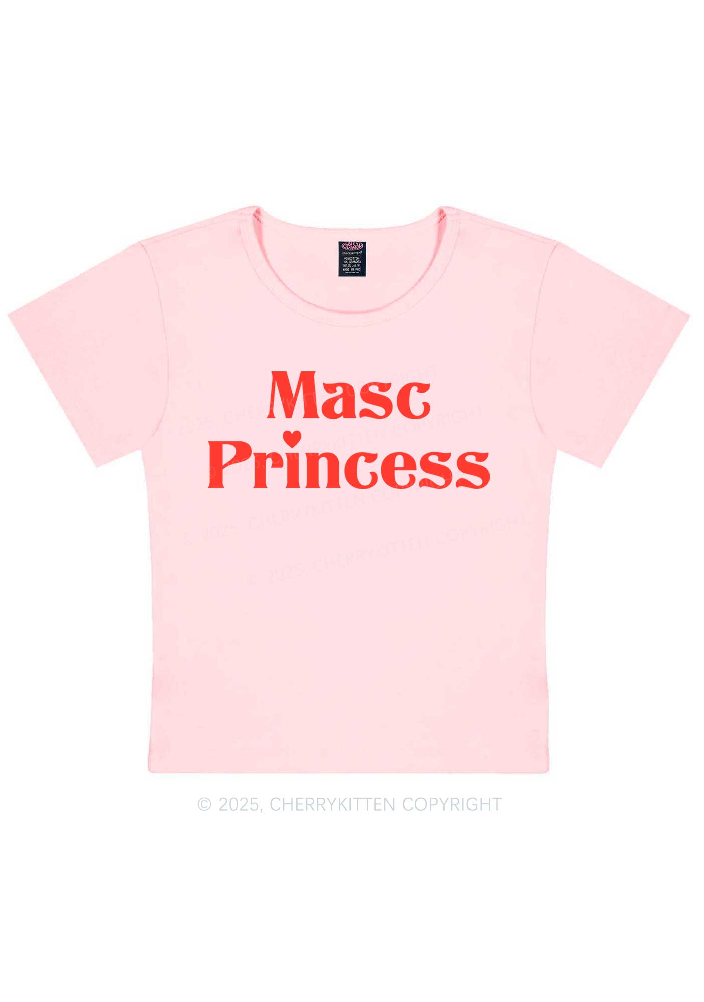 Masc Princess Pride Y2K Baby Tee Cherrykitten