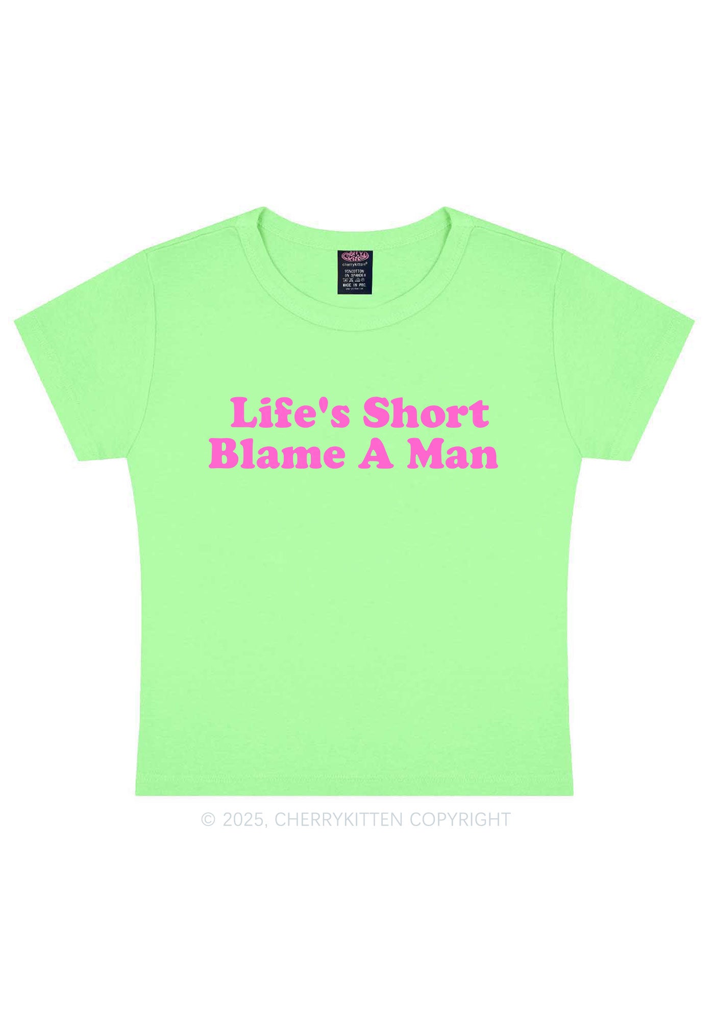 Blame A Man Y2K Baby Tee Cherrykitten