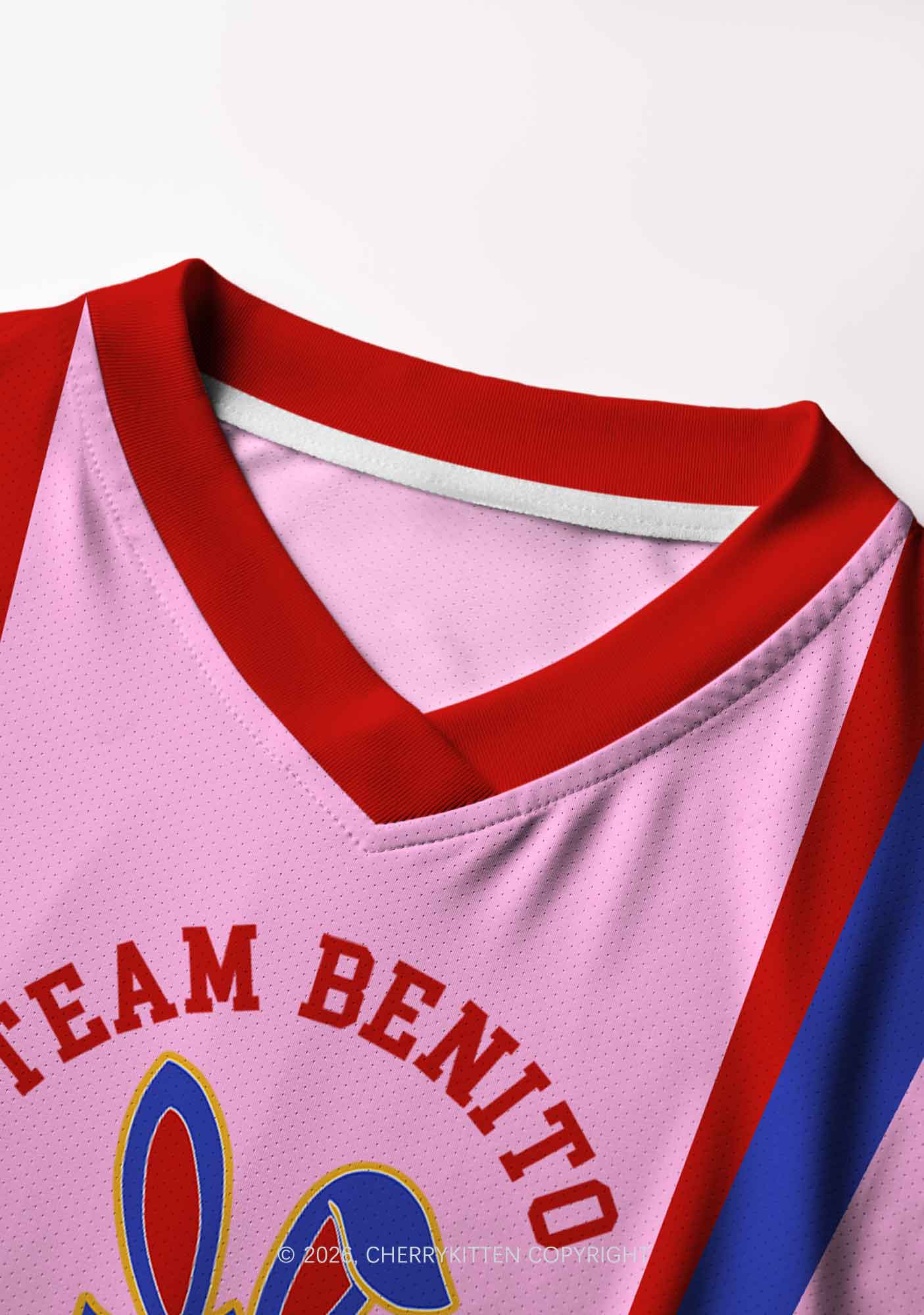 Pink Football Bunny Y2K Crop Football Jersey Shirts Cherrykitten