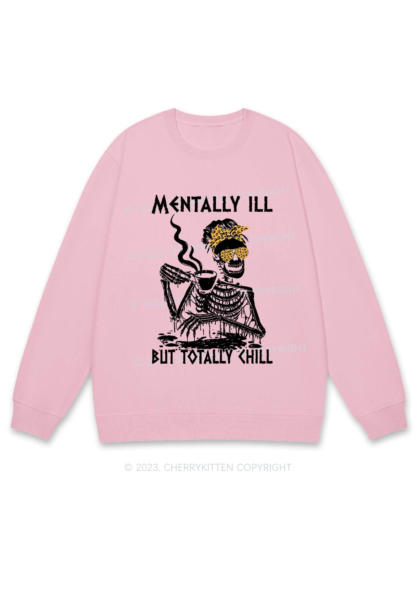 Mentally Ill Halloween Y2K Sweatshirt Cherrykitten