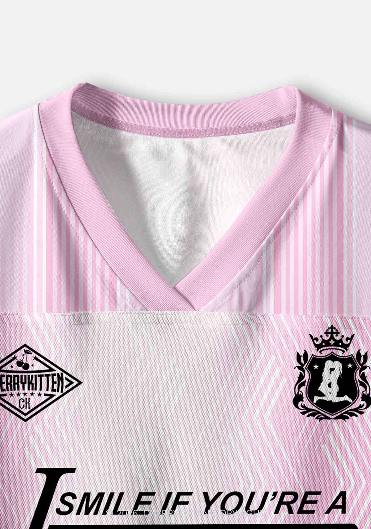 Smile If You Are Lesbian Pride Y2K Crop Sport Jersey Shirts Cherrykitten