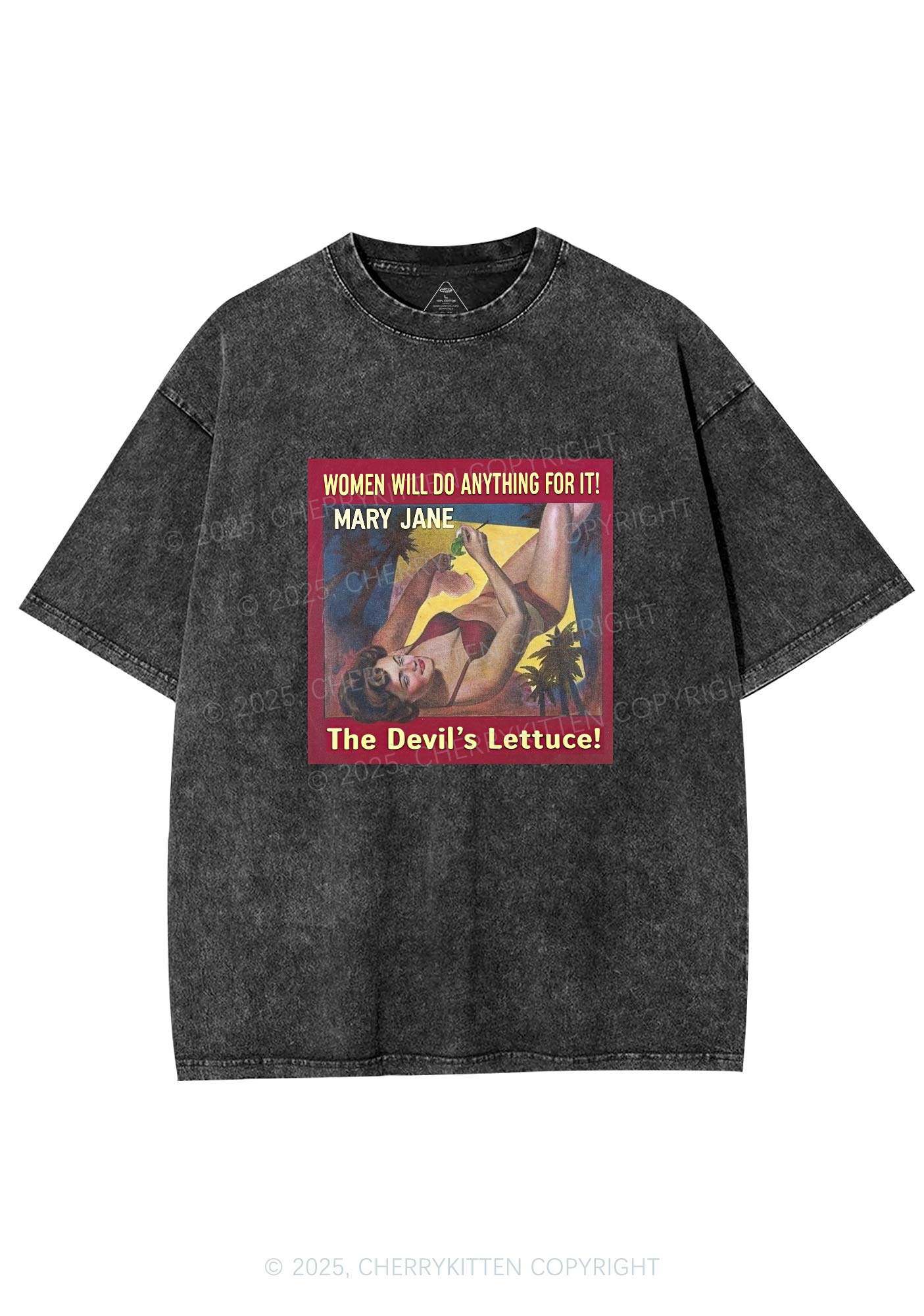 Women Will Do Anything Y2K Washed Tee Cherrykitten