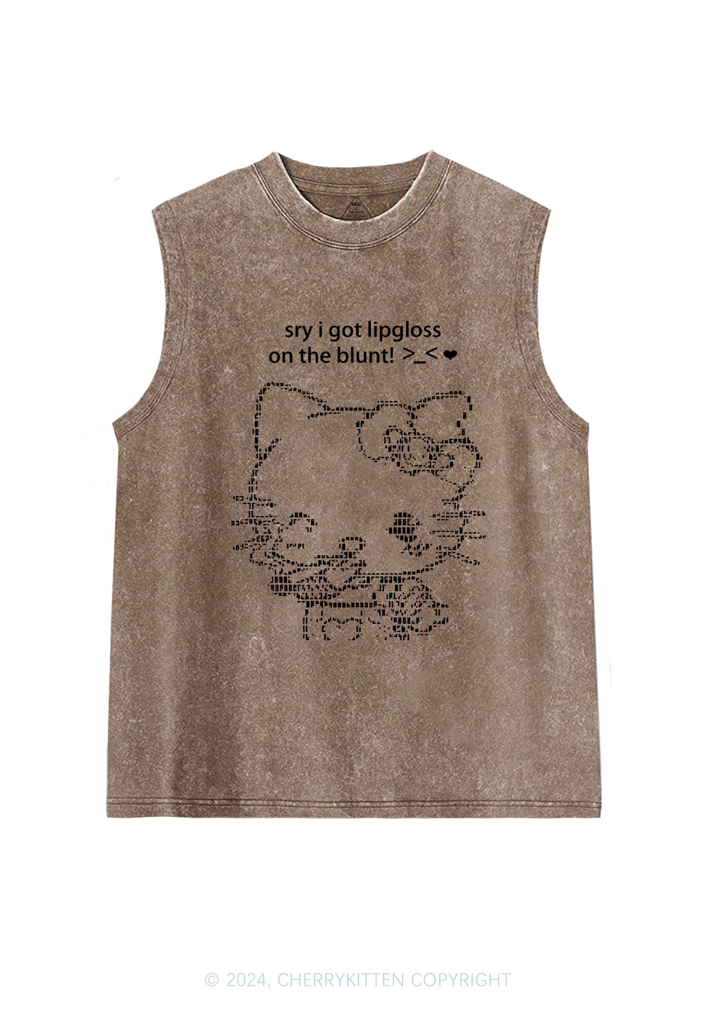 Sorry About Lipgloss Y2K Washed Tank Cherrykitten