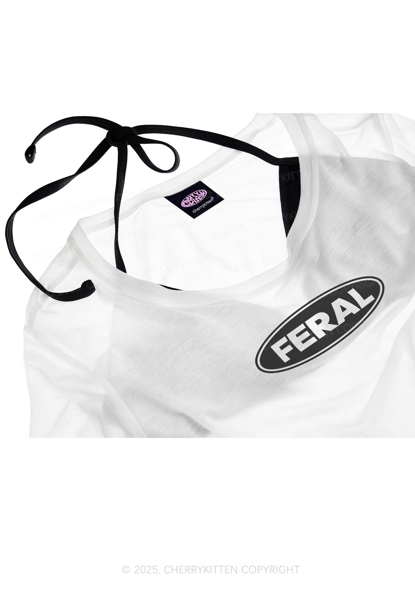 Feral Y2K Sheer Crop Tee Cherrykitten