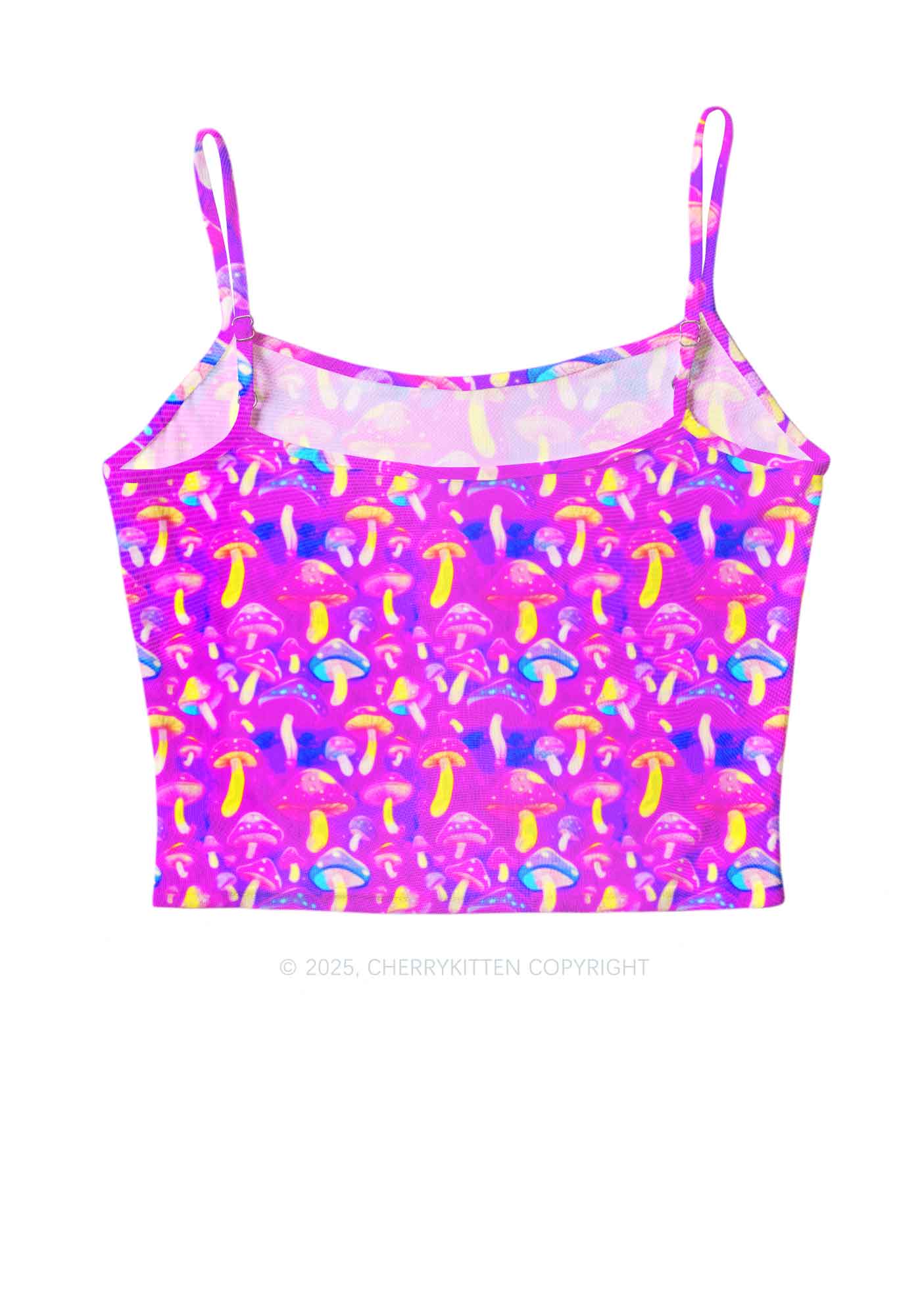 Trippy Mushrooms Y2K Mesh Cami Tank Cherrykitten
