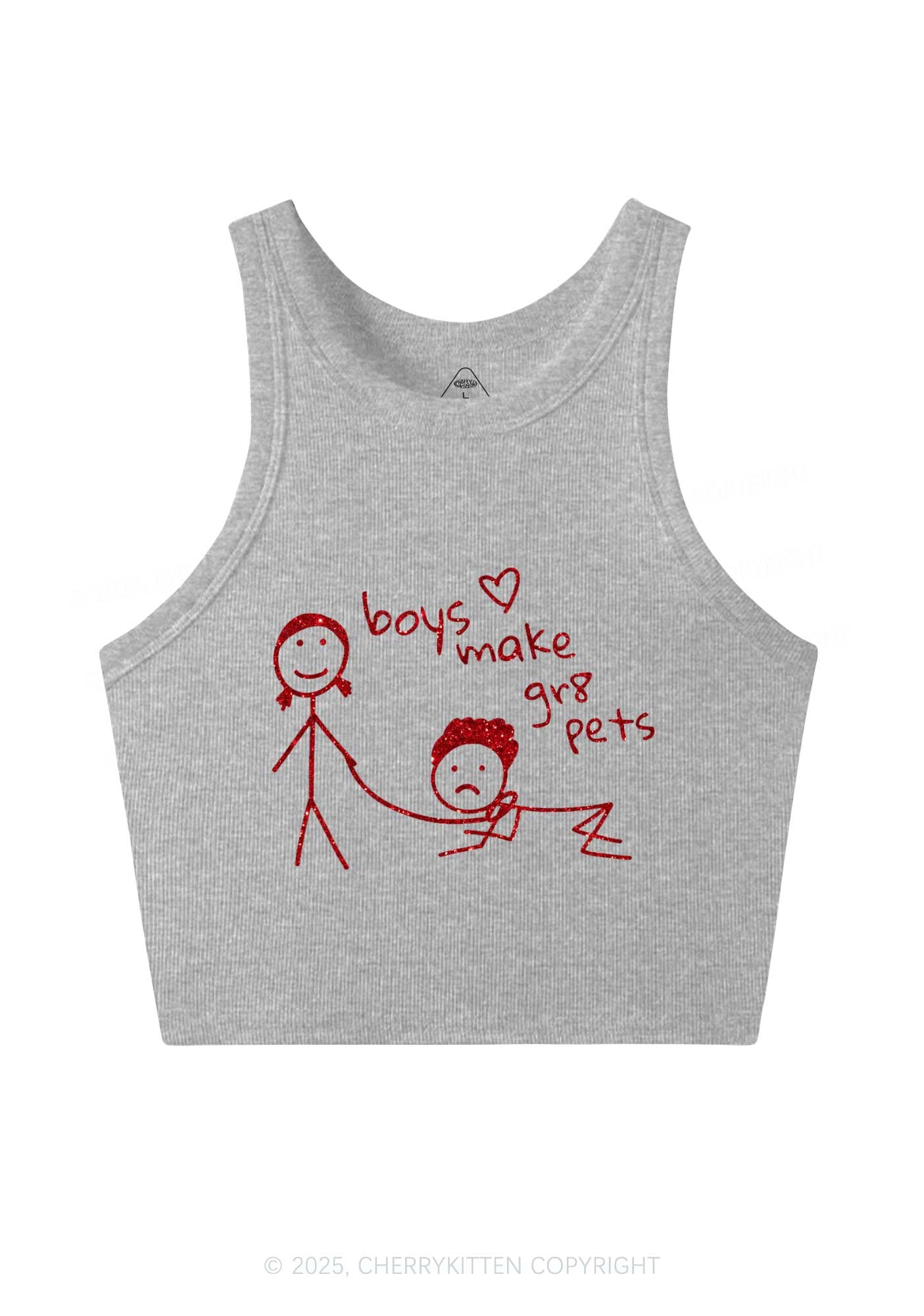 Glitter Boys Make Gr8 Pets Y2K Crop Tank Top Cherrykitten