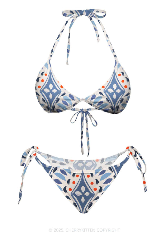 Exotic Art Y2K Print Bikini Set Cherrykitten