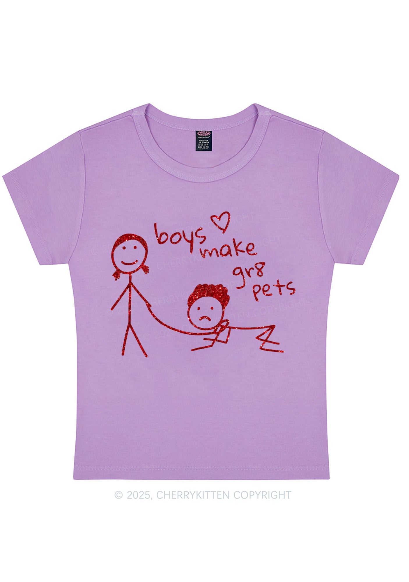 Glitter Boys Make Gr8 Pets Y2K Baby Tee Cherrykitten