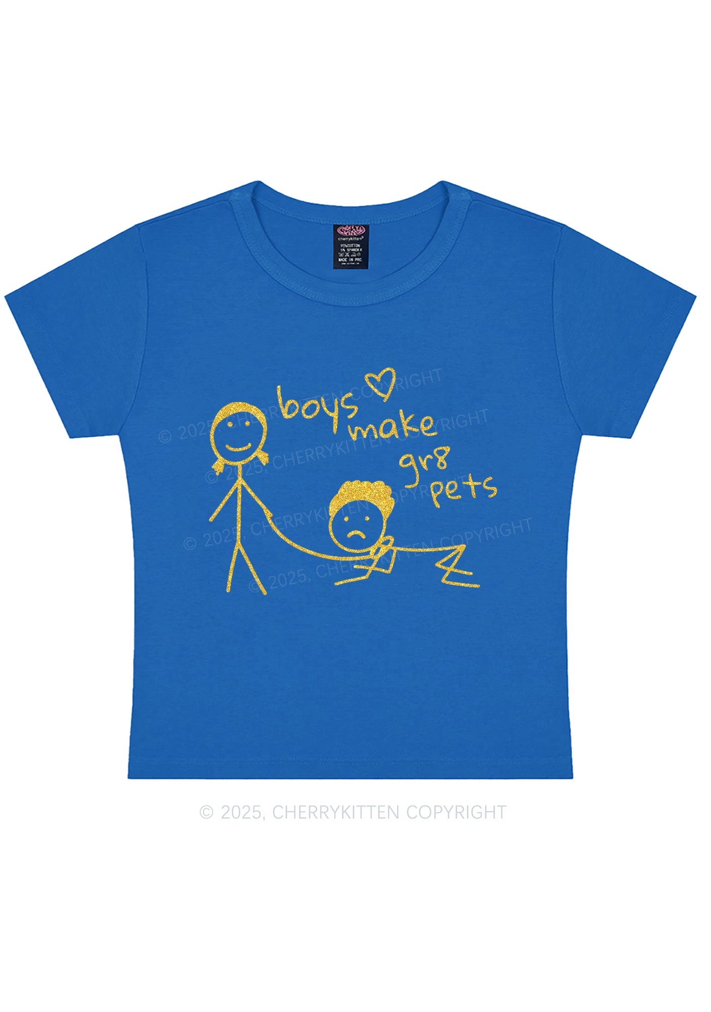 Glitter Boys Make Gr8 Pets Y2K Baby Tee Cherrykitten
