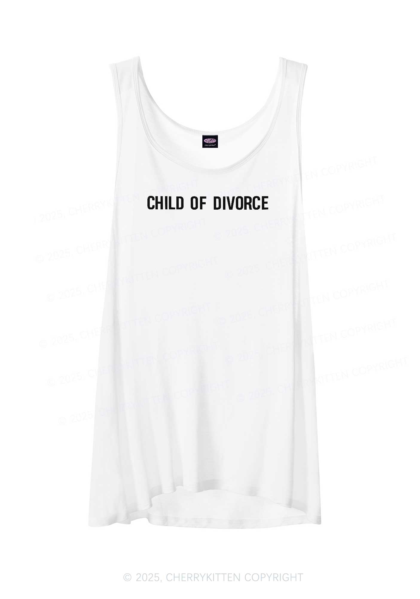 Child Of Divorce Y2K Sheer Boyfriend Tank Cherrykitten