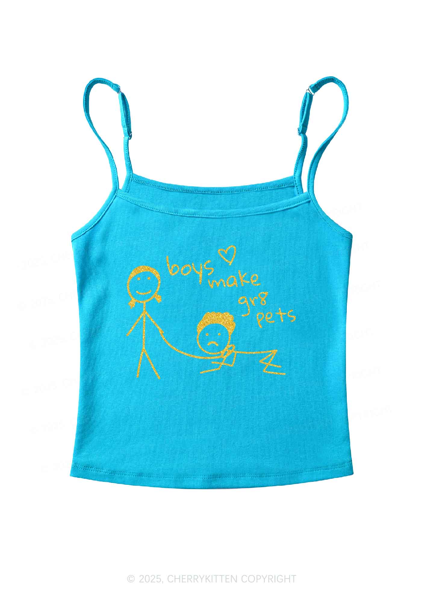 Glitter Boys Make Gr8 Pets Y2K Spaghetti Strap Cami Cherrykitten