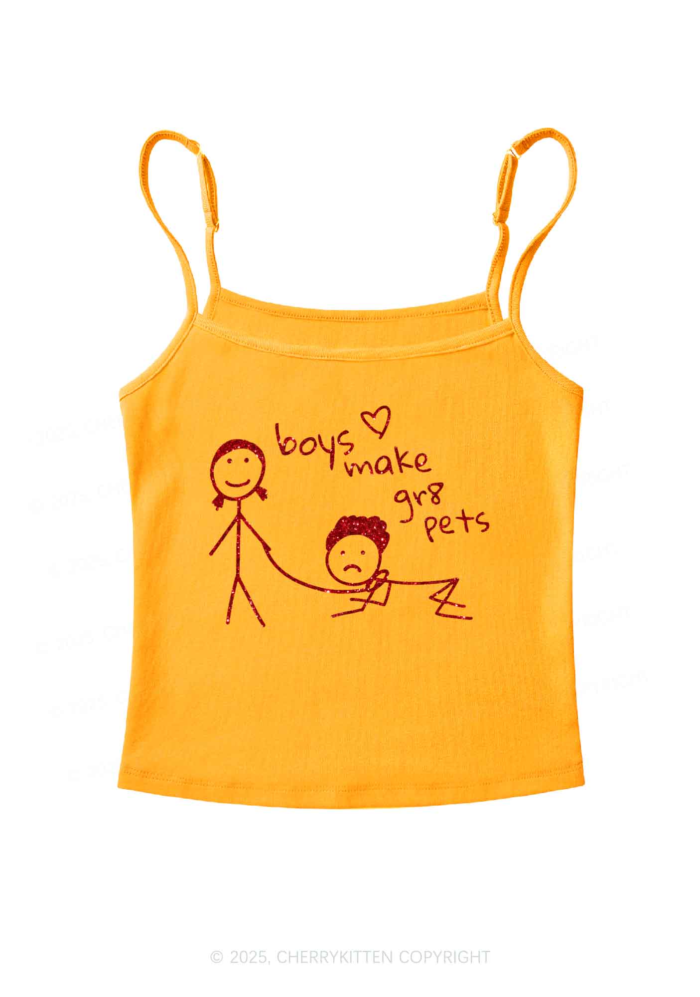 Glitter Boys Make Gr8 Pets Y2K Spaghetti Strap Cami Cherrykitten