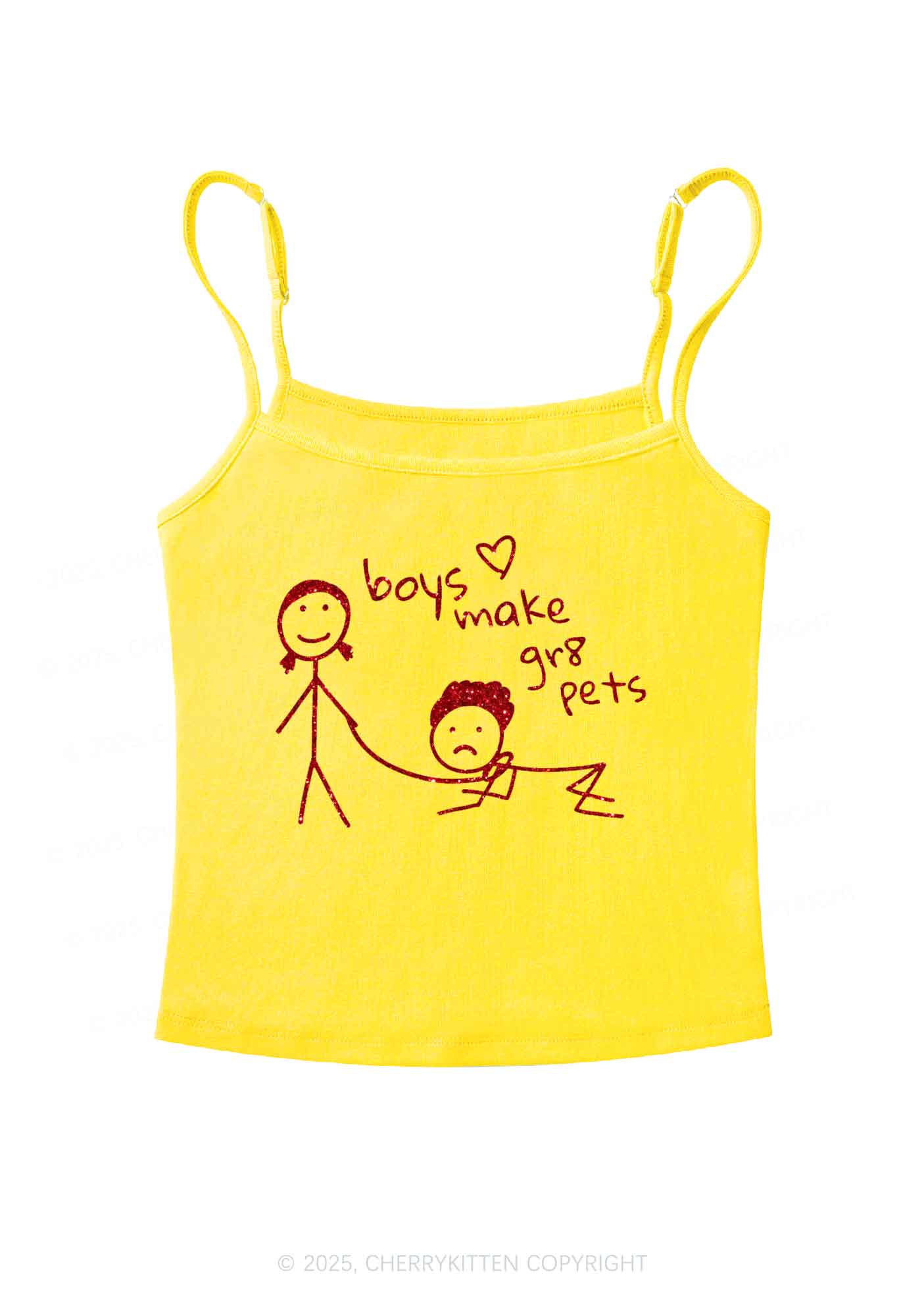 Glitter Boys Make Gr8 Pets Y2K Spaghetti Strap Cami Cherrykitten
