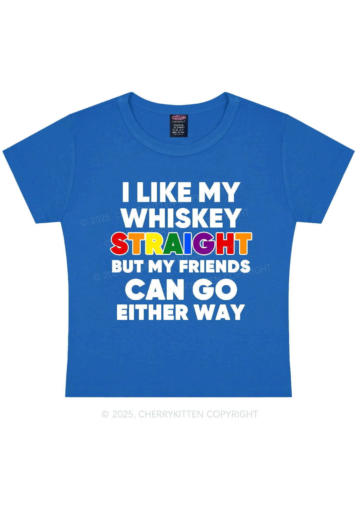 I Like Straight Pride Y2K Baby Tee Cherrykitten