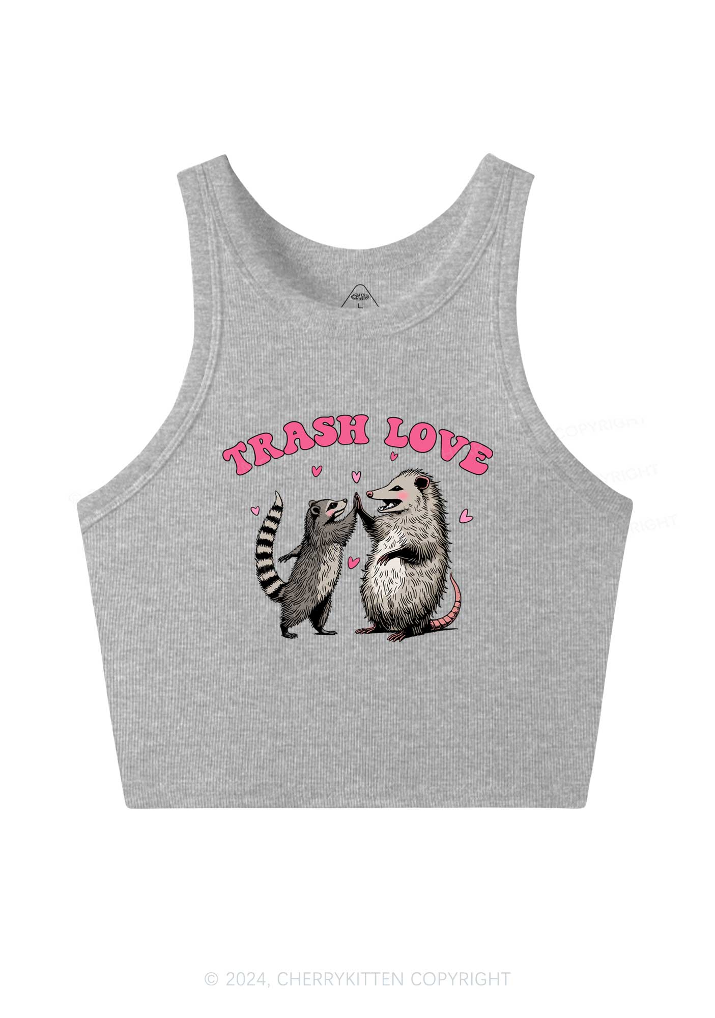 Trash Love Y2K Valentine's Day Crop Tank Top Cherrykitten