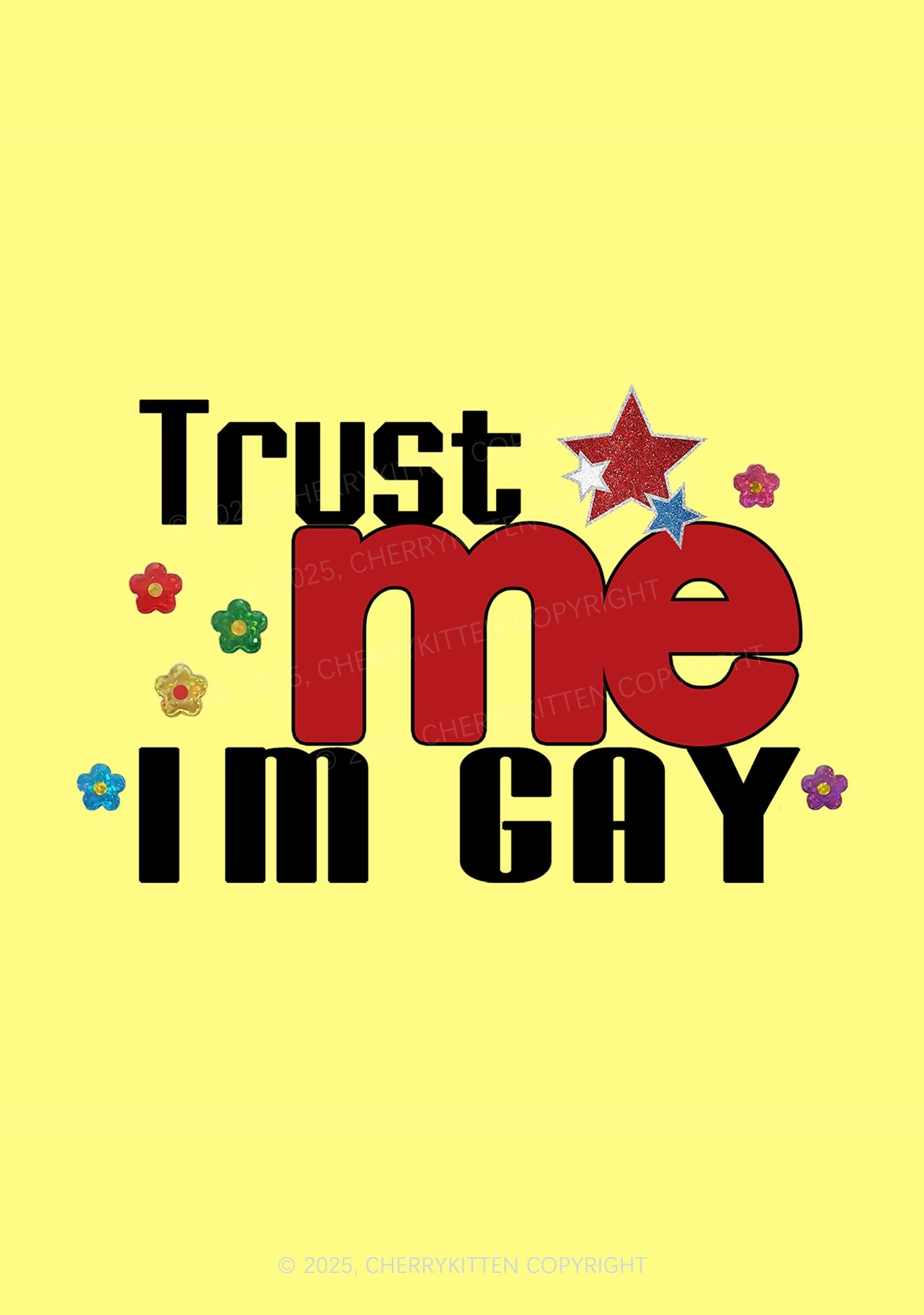 Trust Me Im Gay Pride 1Pc Y2K Pin Badge Cherrykitten