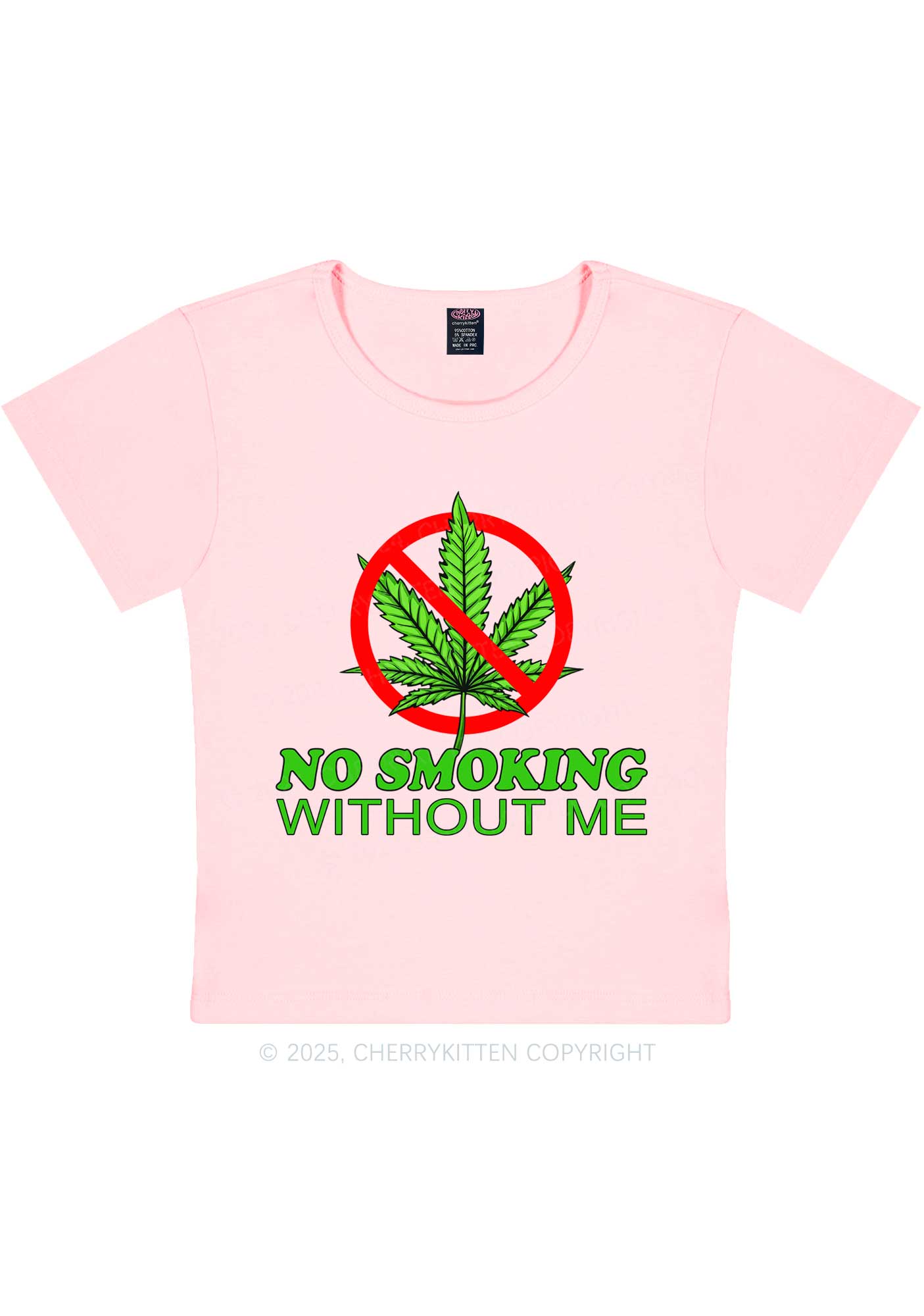 No Smoking Without Me Y2K Baby Tee Cherrykitten