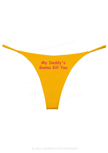 Daddy's Gonna Kill You Y2K Bikini String Thong Cherrykitten