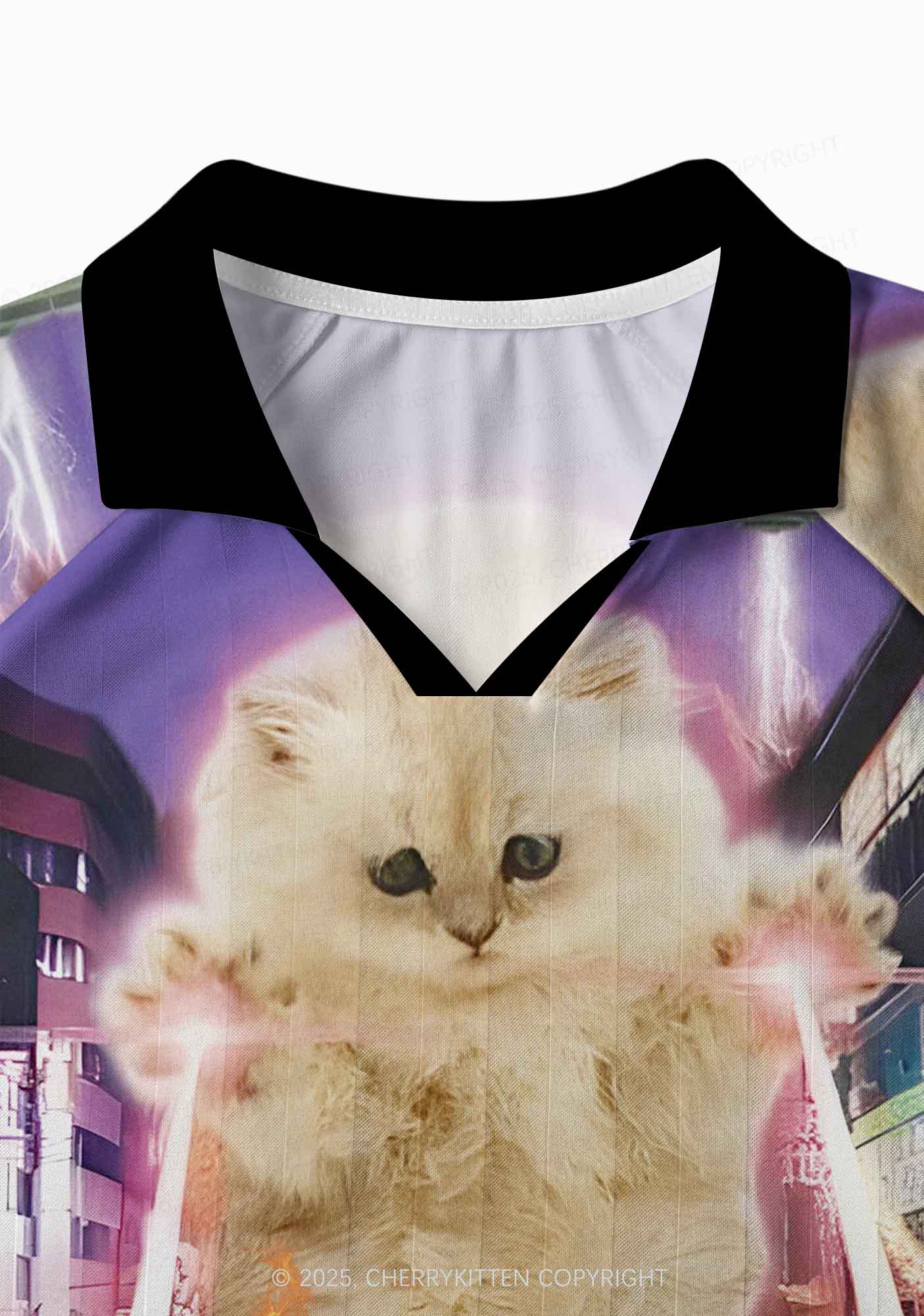 Custom Super Power Kitten Y2K Sport Long Sleeve Jersey Shirts Cherrykitten