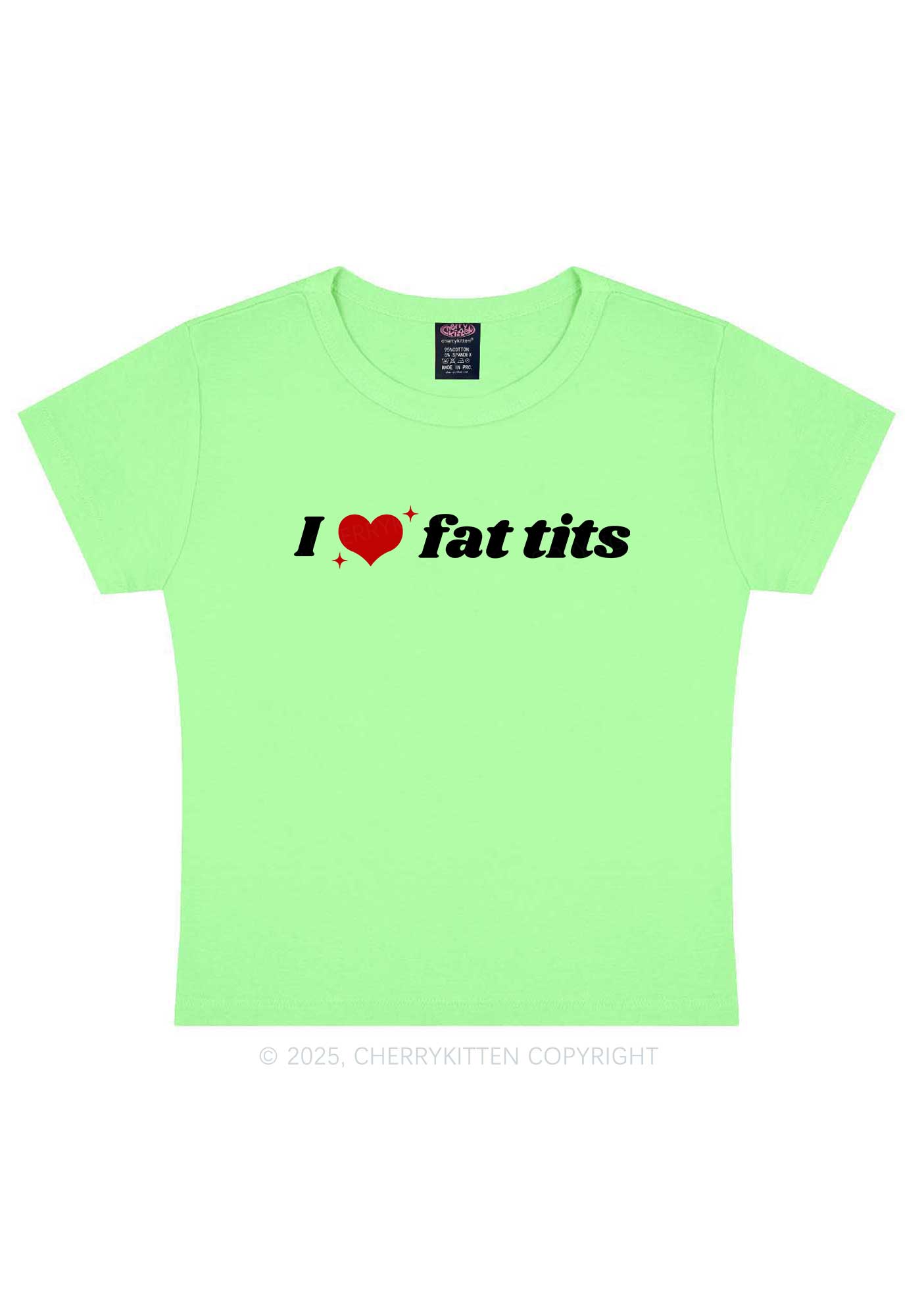 I Love Fat Txts Y2K Baby Tee Cherrykitten