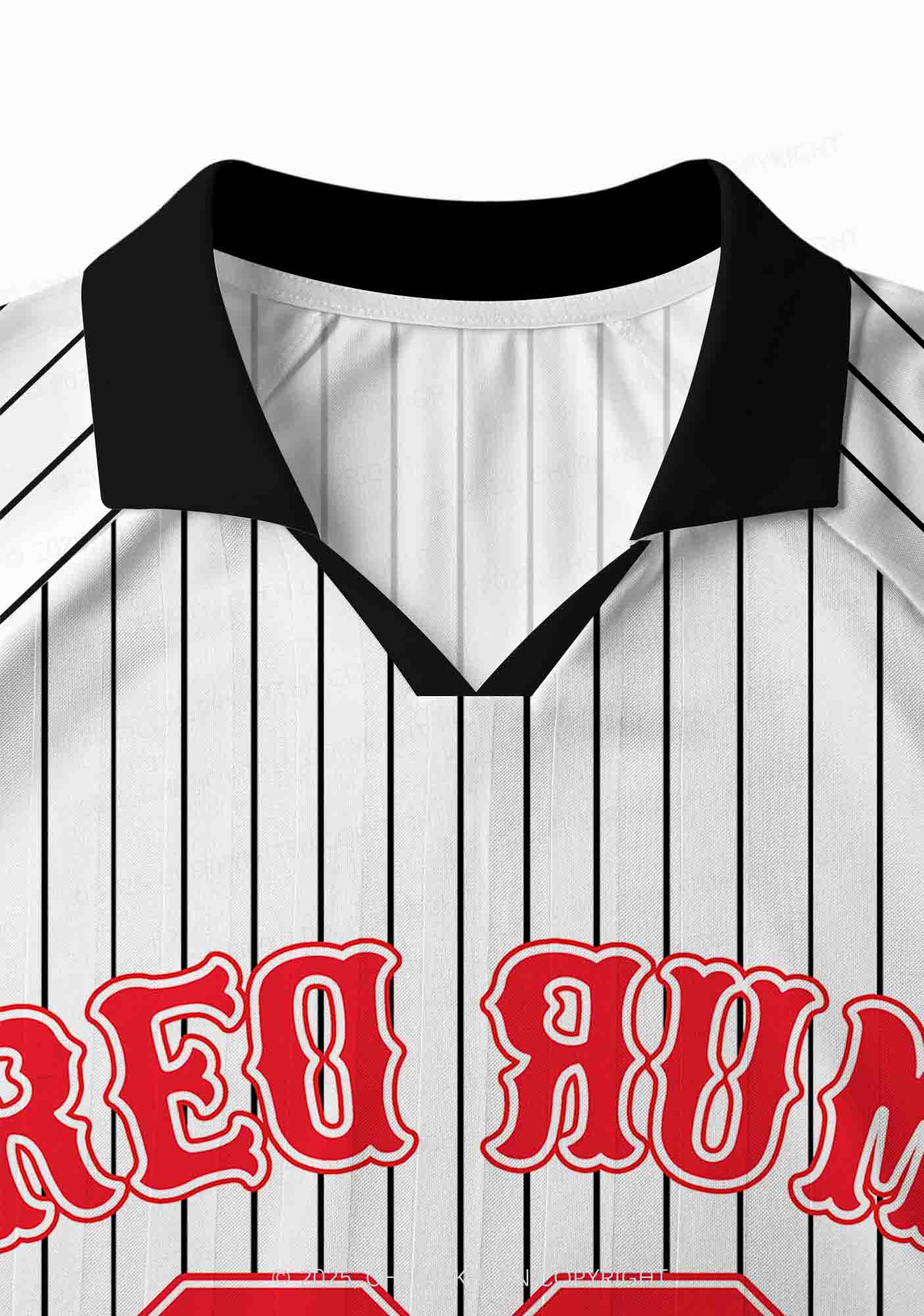 Custom Striped Red Rum Y2K Sport Long Sleeve Jersey Shirts Cherrykitten