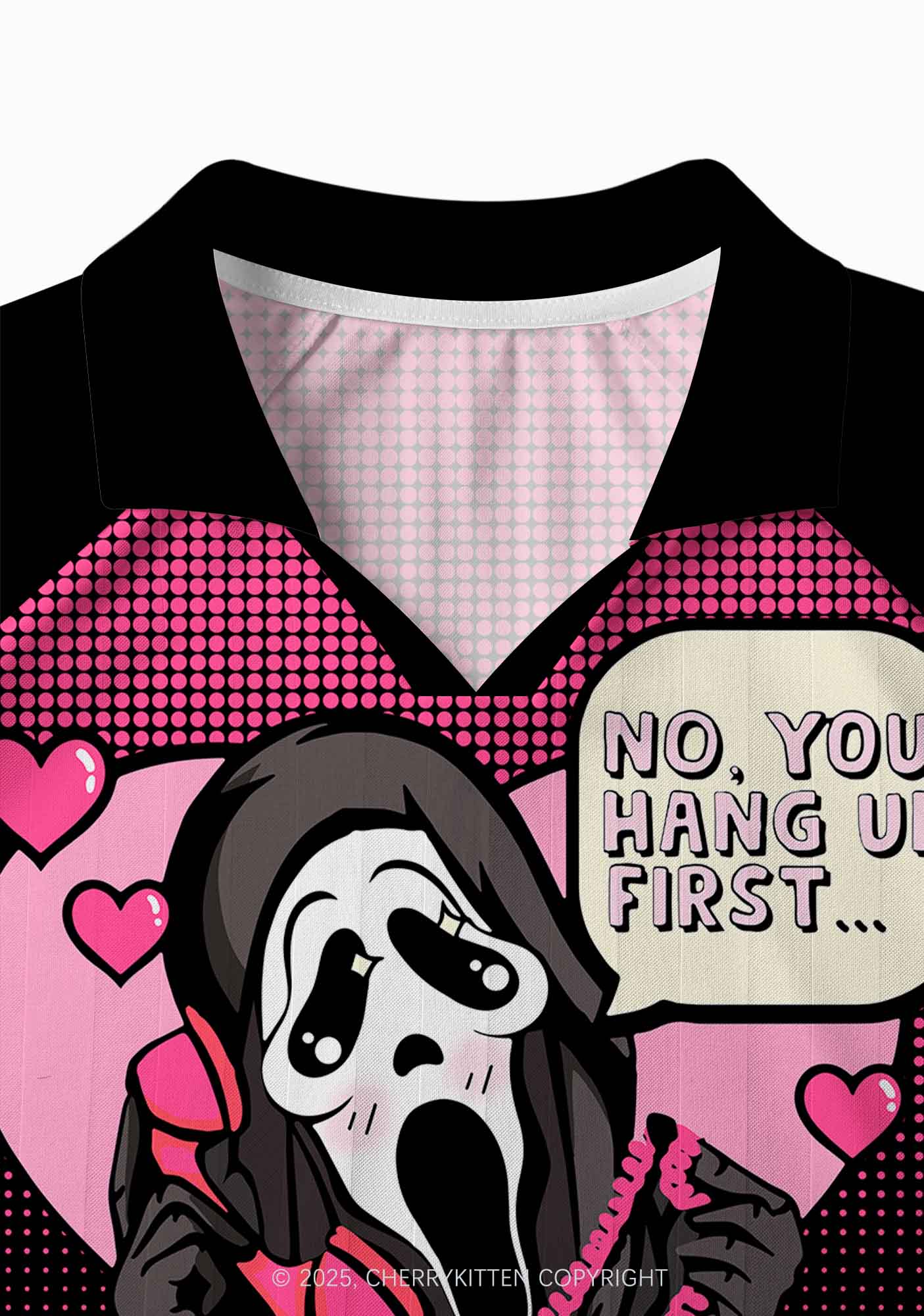 Halloween Custom Pink Horror Hang Up Heart Y2K Long Sleeve Sport Jersey Shirts Cherrykitten