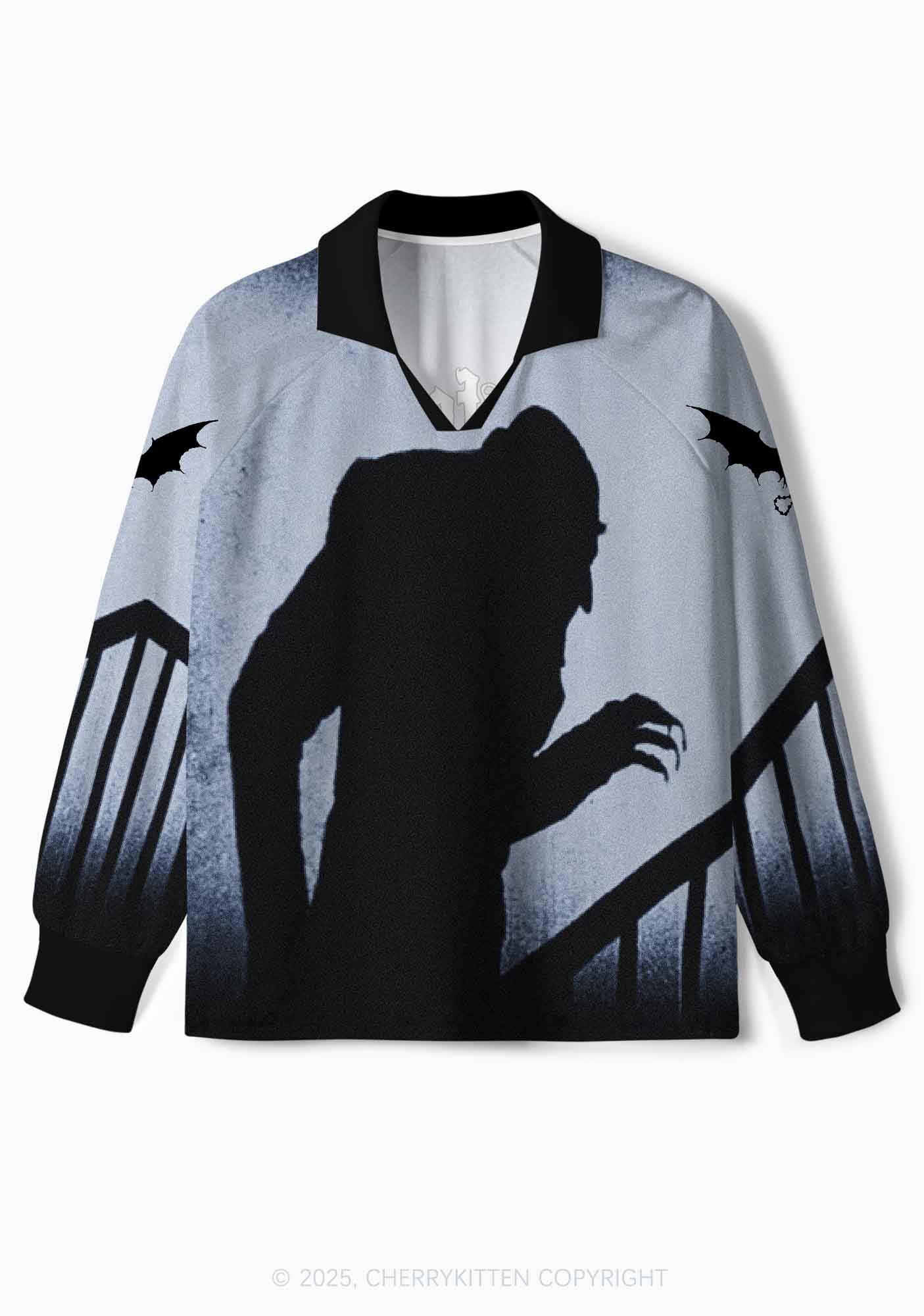 Halloween Custom Horror Shadow Y2K Long Sleeve Sport Jersey Shirts Cherrykitten