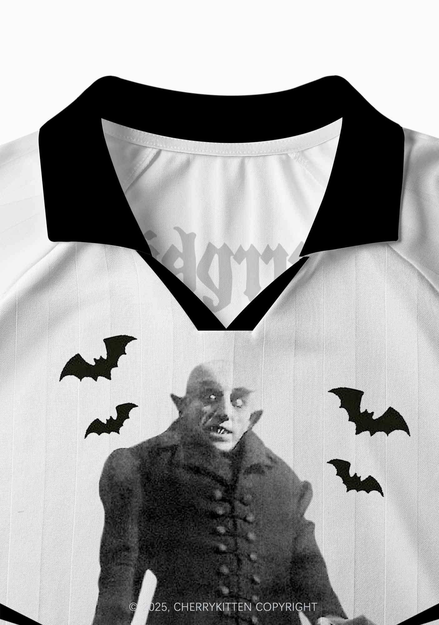 Halloween Custom Bat Monster Y2K Long Sleeve Sport Jersey Shirts Cherrykitten
