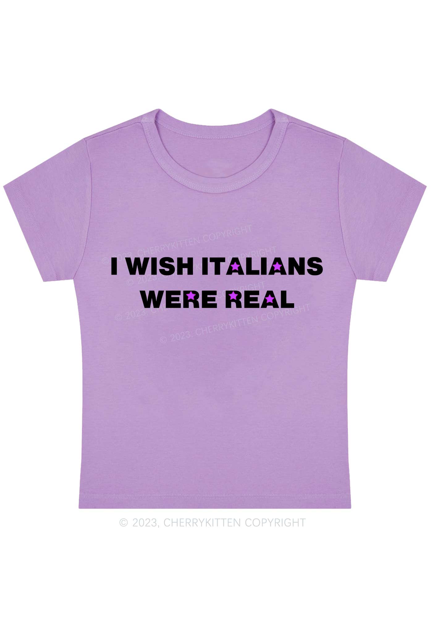 Curvy I Wish Italians Were Real Baby Tee Cherrykitten