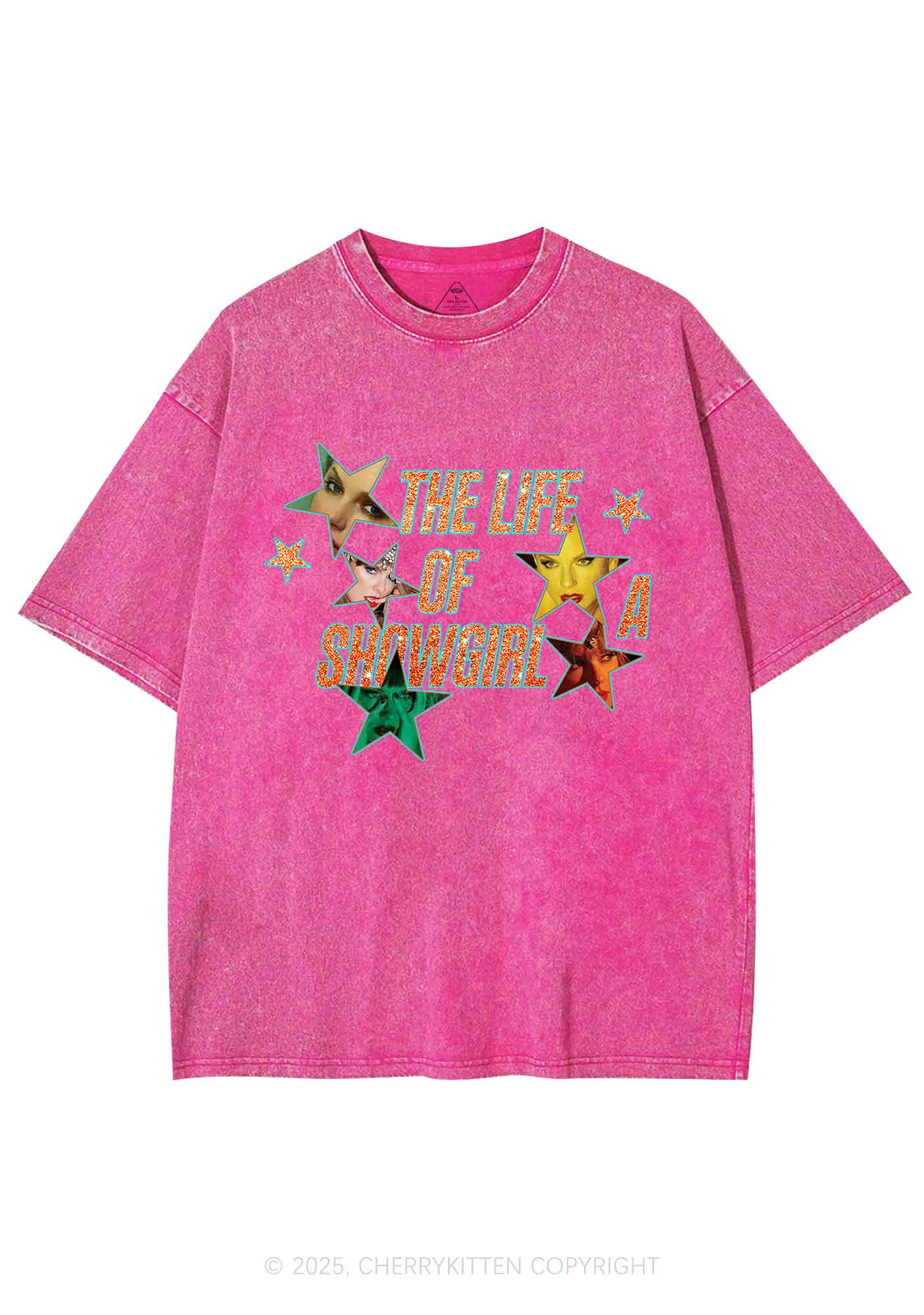 Star TS Photo Y2K Shirts Washed Tee Cherrykitten