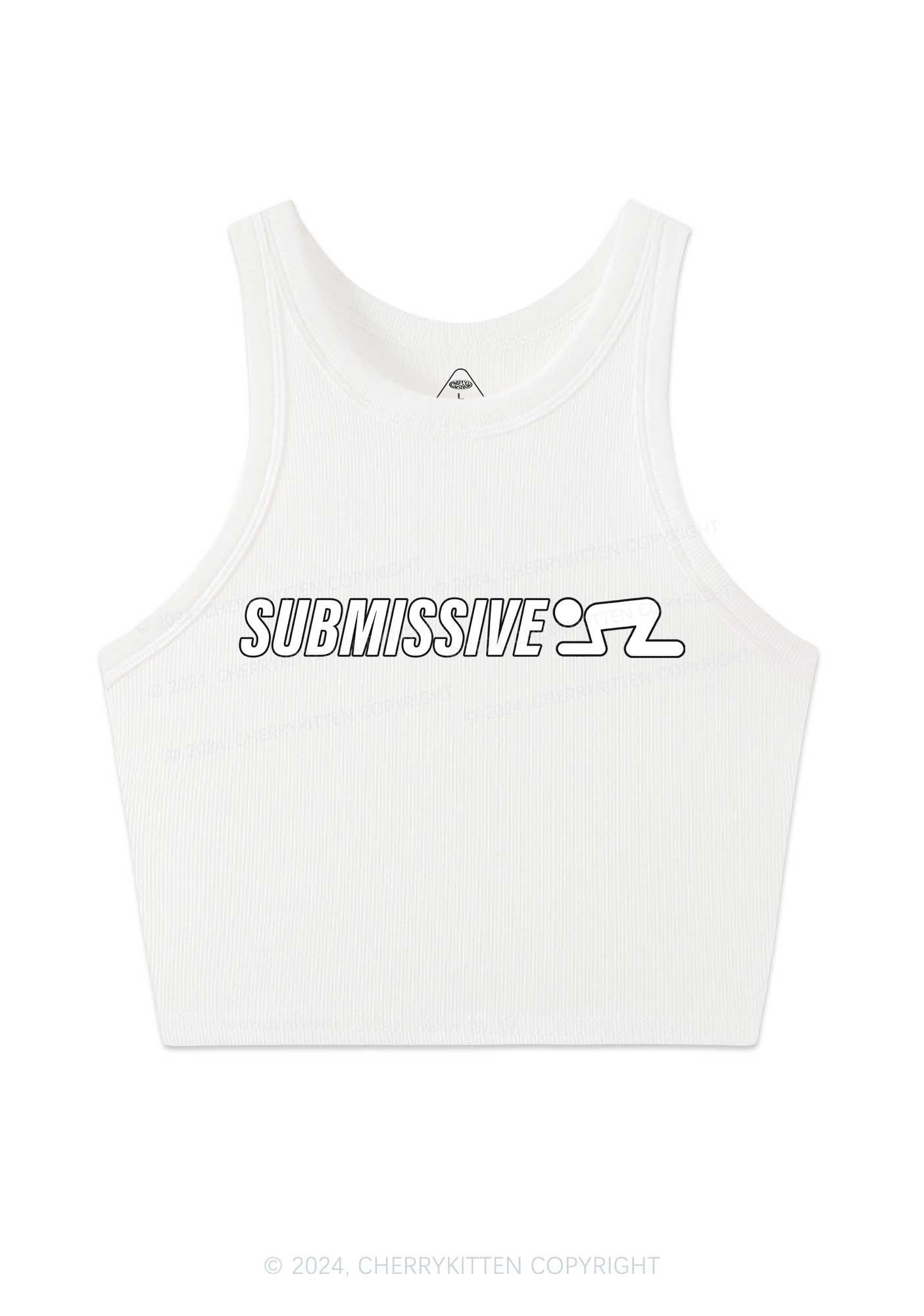 Submissive Man Y2K Crop Tank Top Cherrykitten