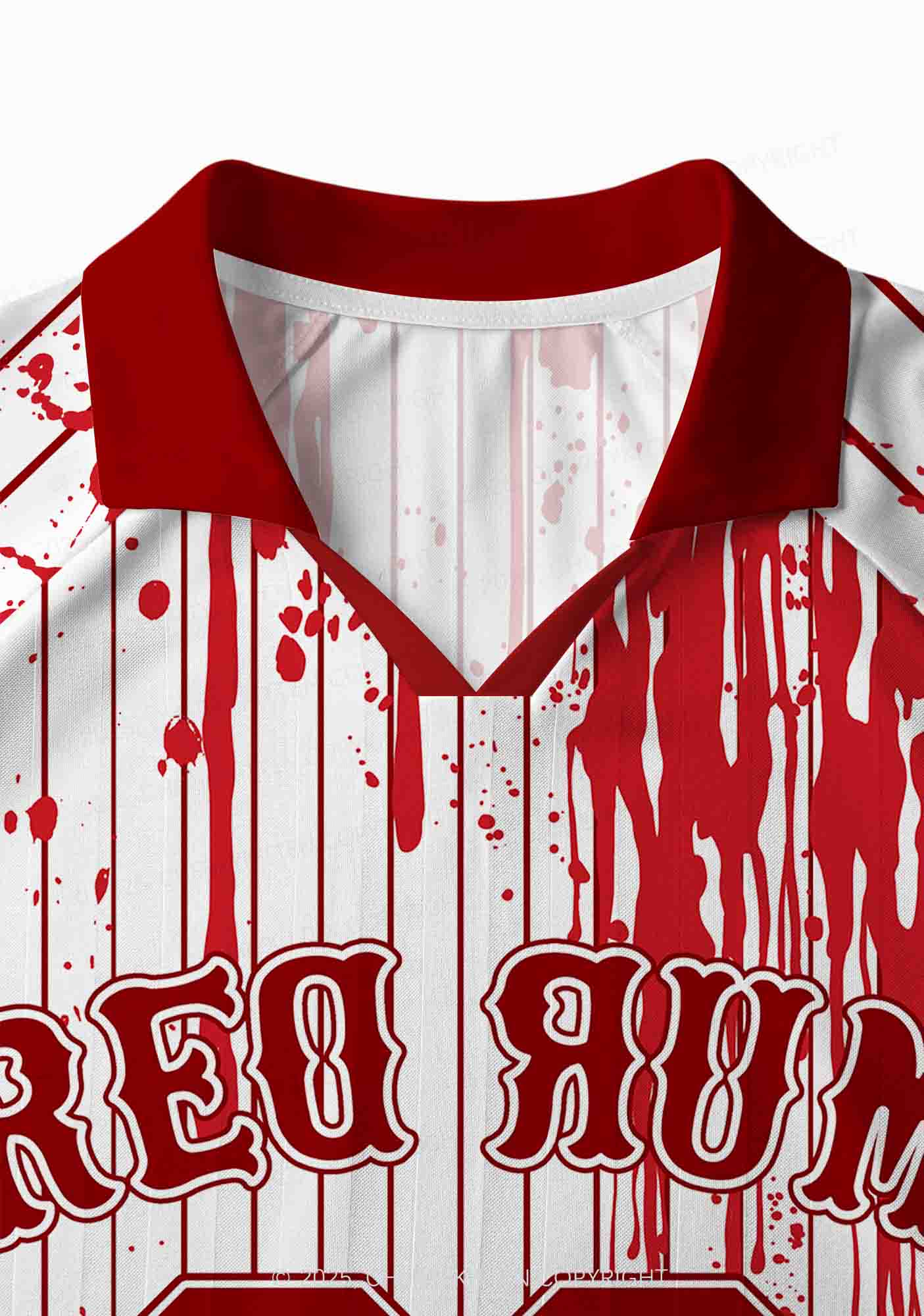 Halloween Custom Red Rum Blood Y2K Sport Long Sleeve Jersey Shirts Cherrykitten
