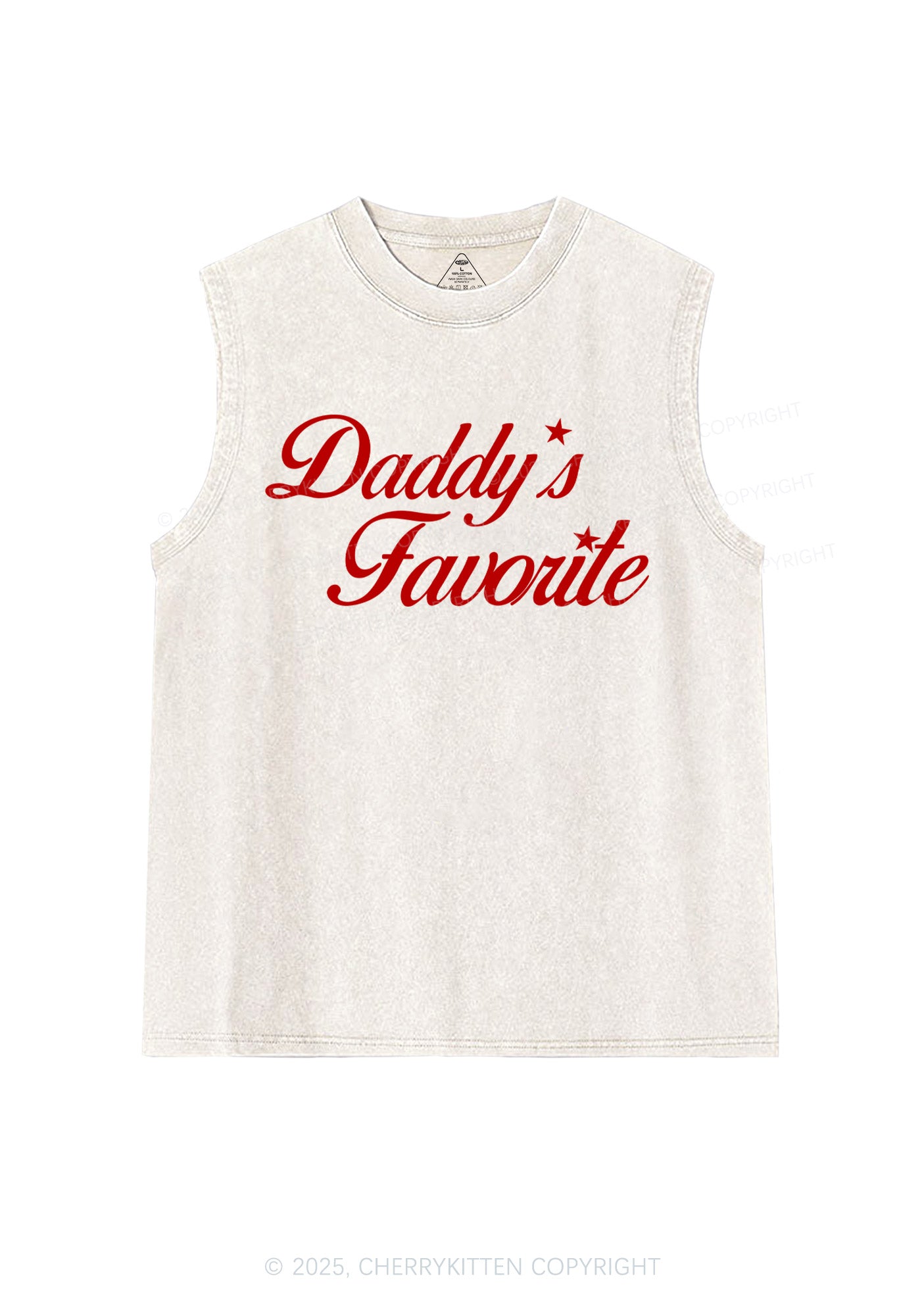 Daddys Favorite Y2K Washed Muscle Tank Cherrykitten