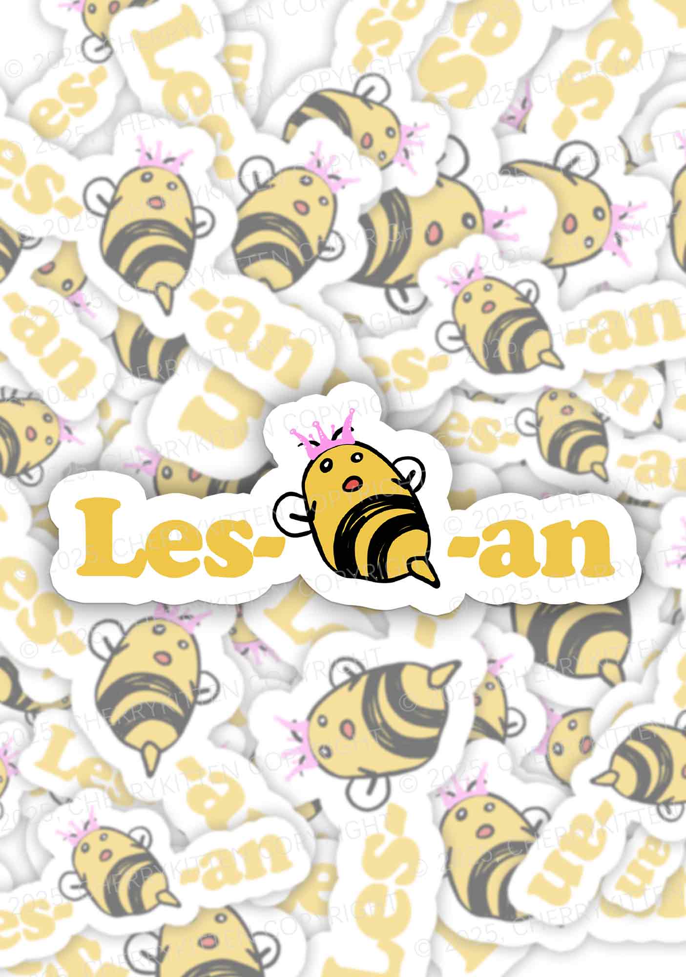 Lesbeean Pride 1Pc Y2K Sticker Cherrykitten