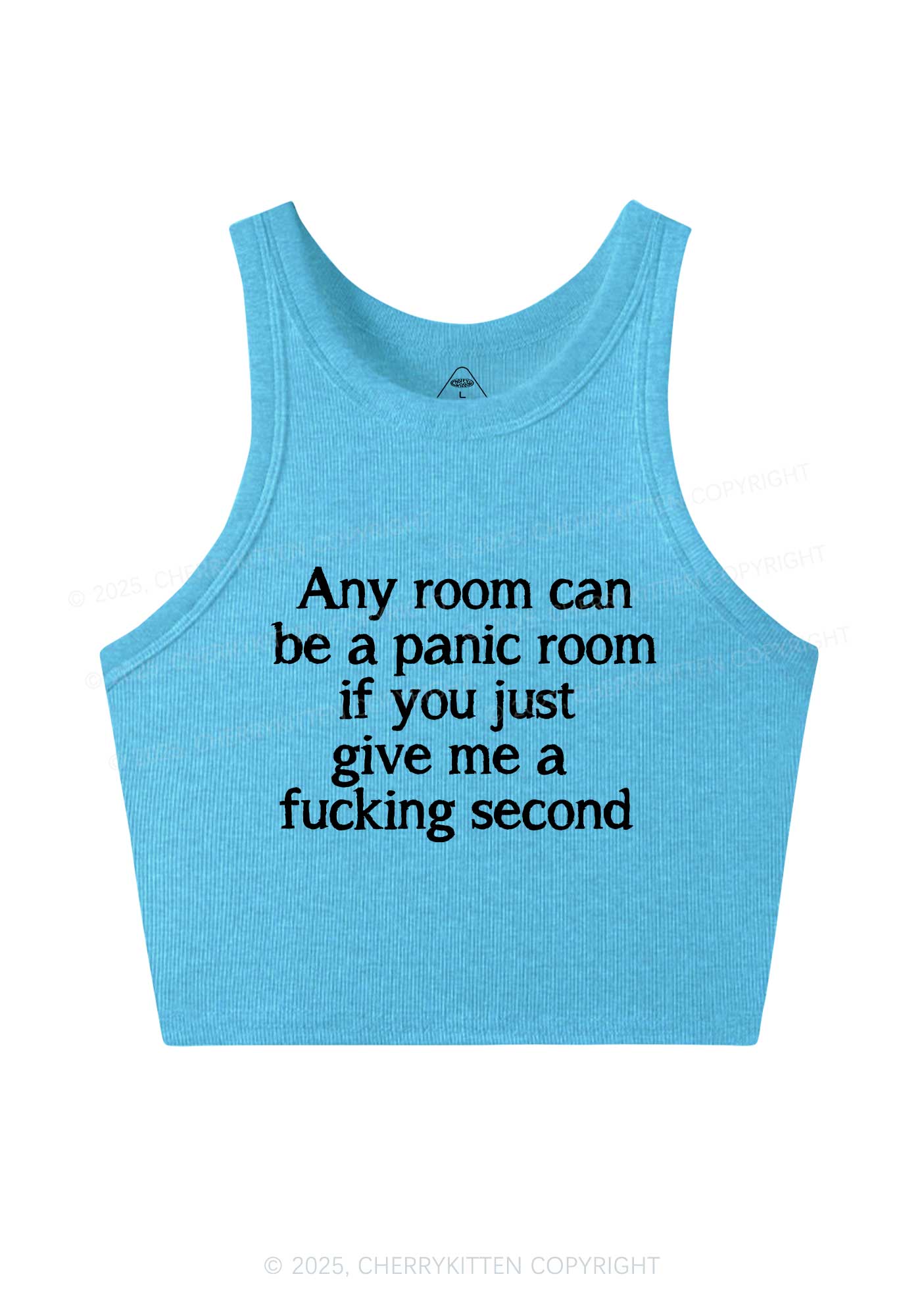 Any Room Can Be Panic Y2K Crop Tank Top Cherrykitten