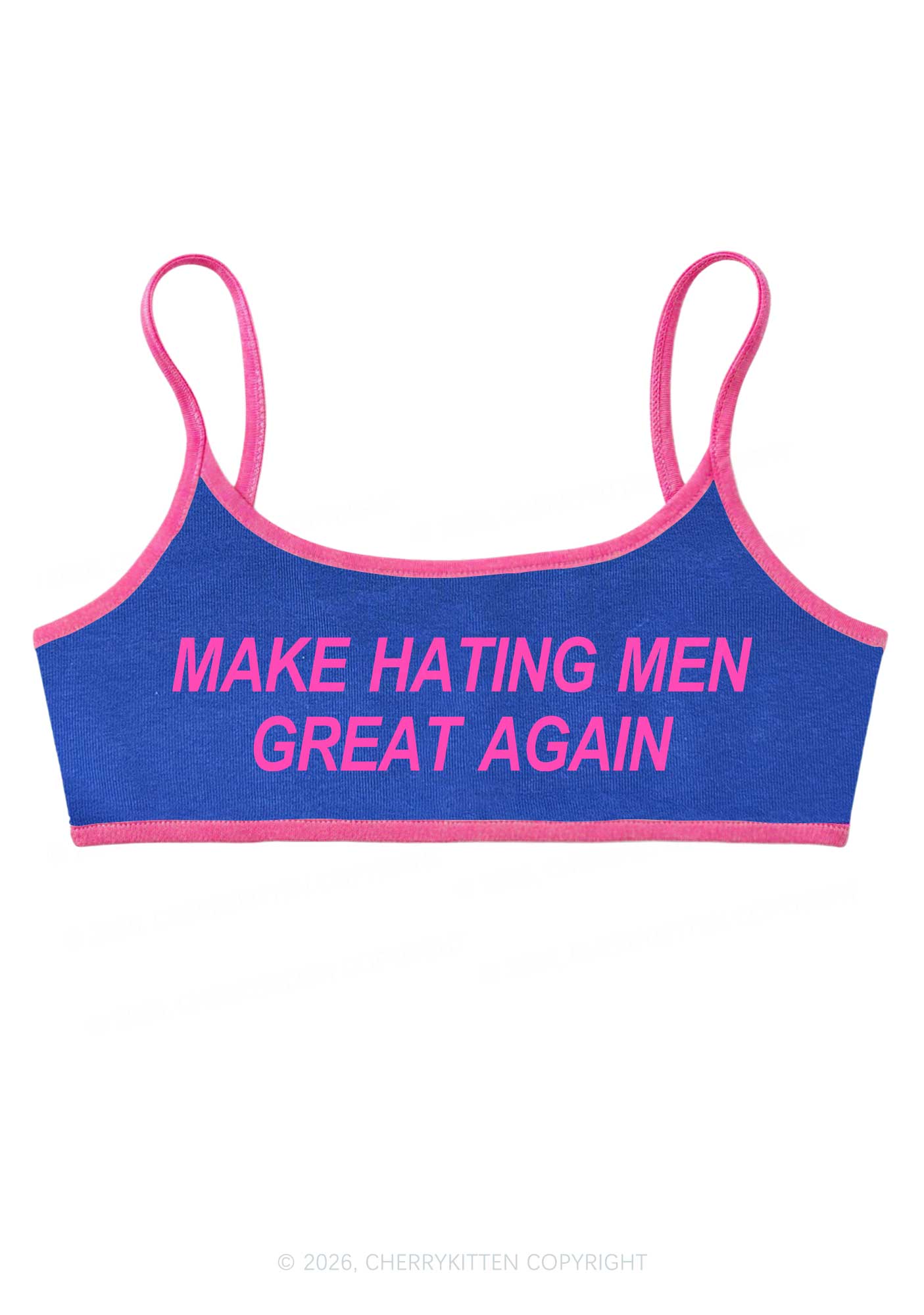 Make Hating Men Great Again Y2K Super Crop Cami Cherrykitten