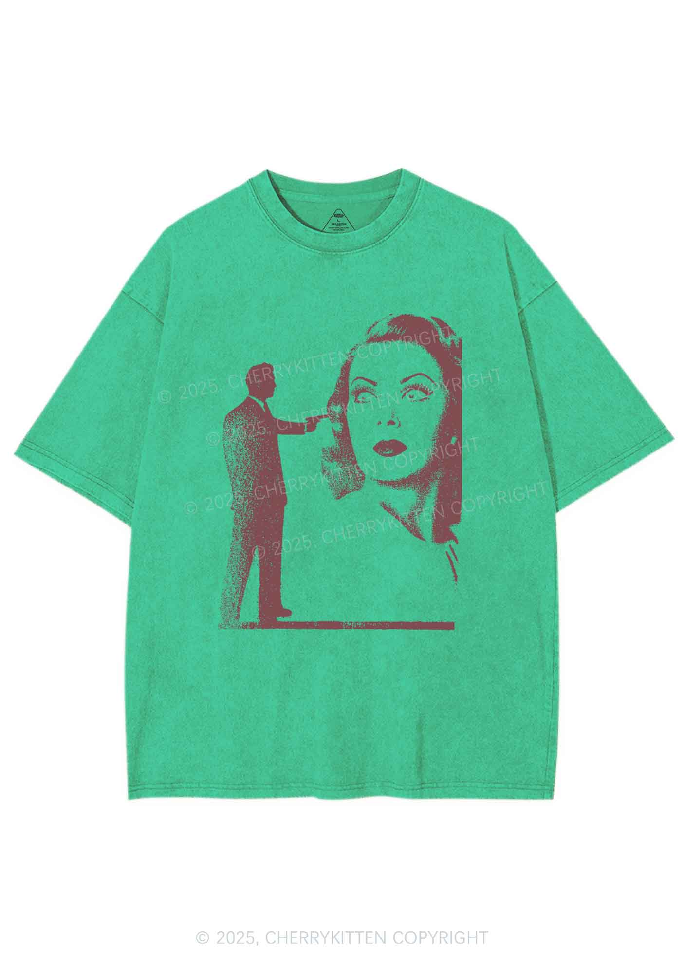 Woman Shot Y2K Washed Tee Cherrykitten