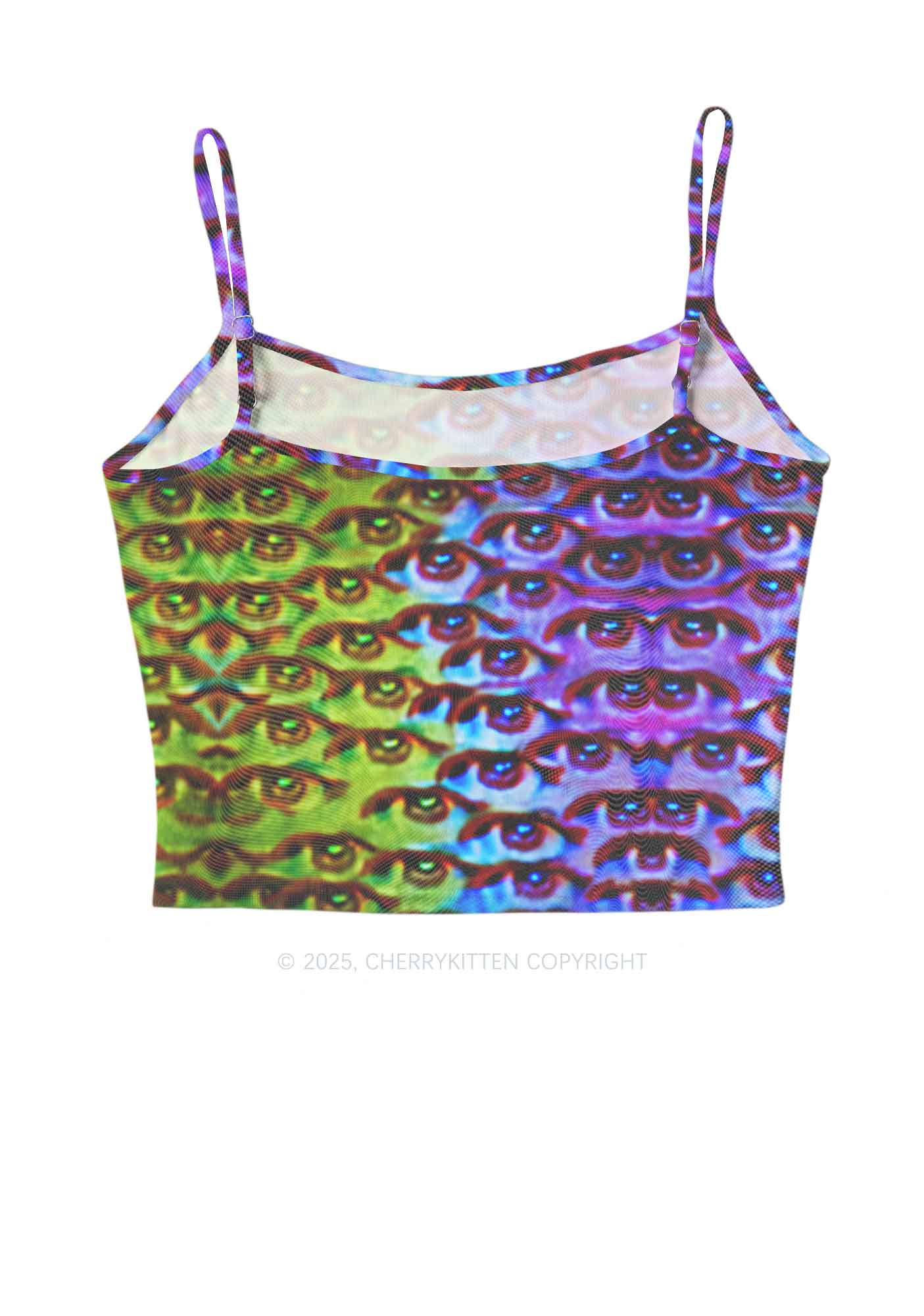 Halloween Spectrum Eyes Y2K Mesh Cami Tank Cherrykitten