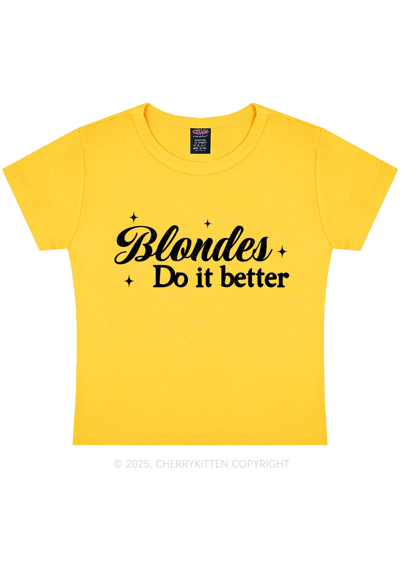 Blondes Do It Better Y2K Baby Tee Cherrykitten