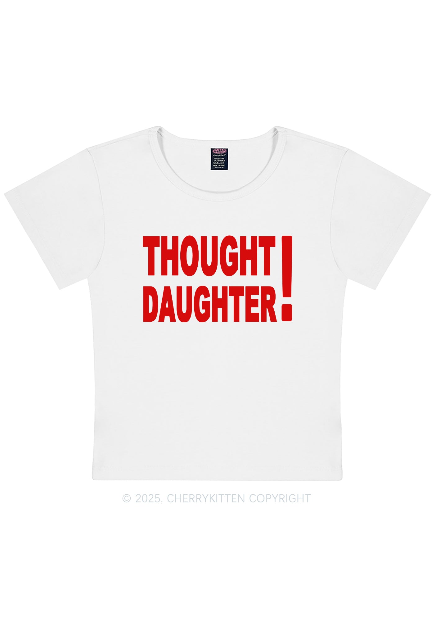 Thought Daughter Y2K Baby Tee Cherrykitten