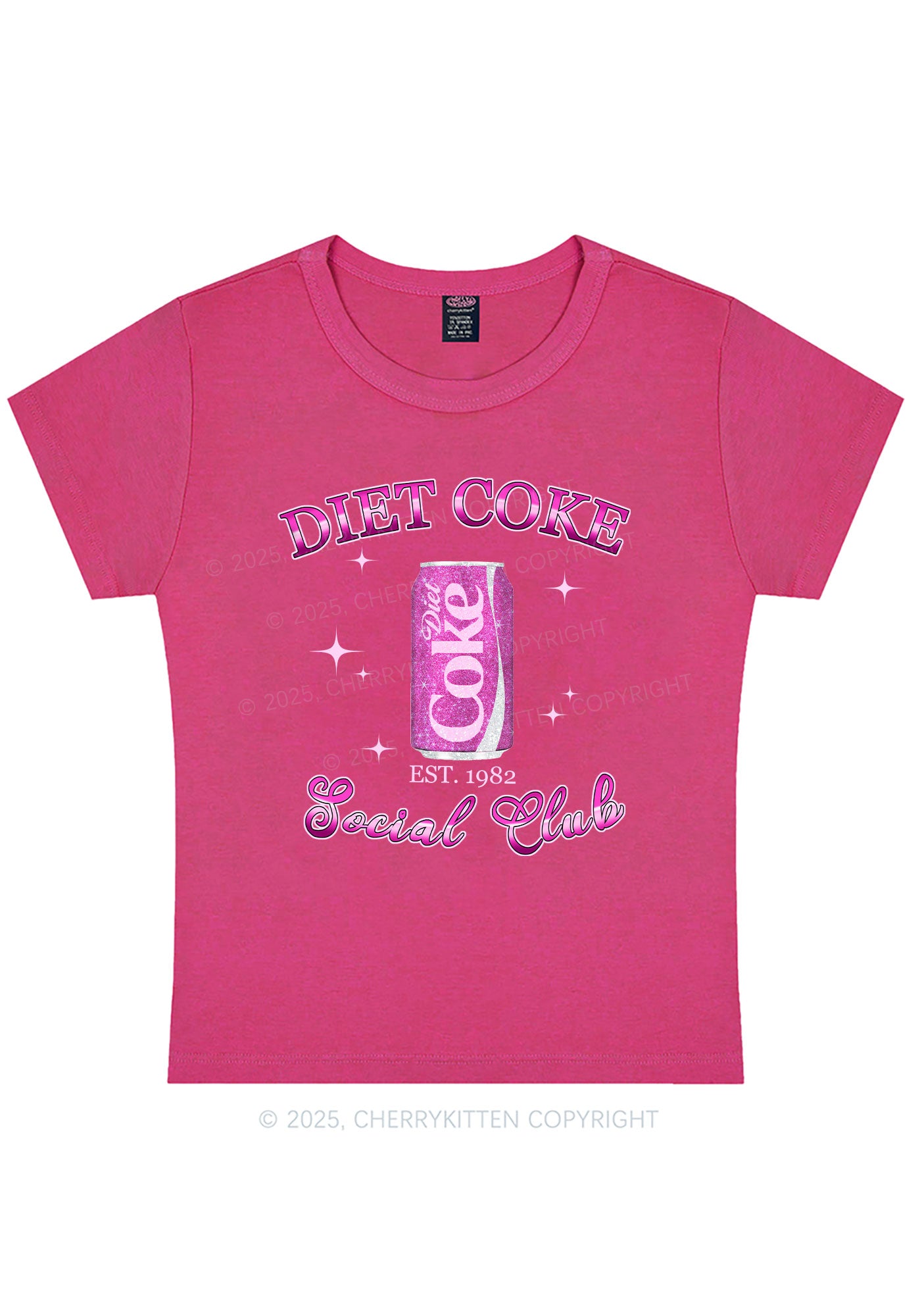 Diet Coke Social Club Y2K Baby Tee Cherrykitten
