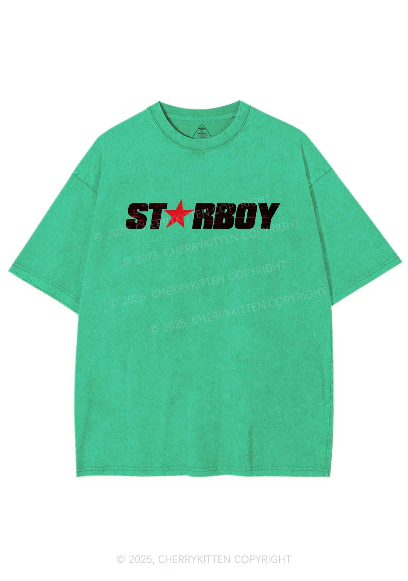 Red Starboy Y2K Shirts Washed Tee Cherrykitten