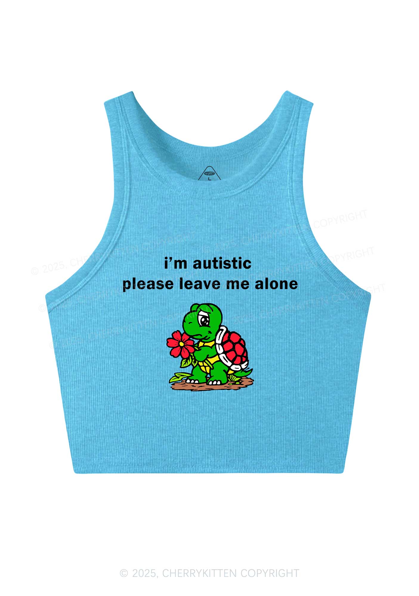Im Autistic Leave Me Alone Y2K Crop Tank Top Cherrykitten