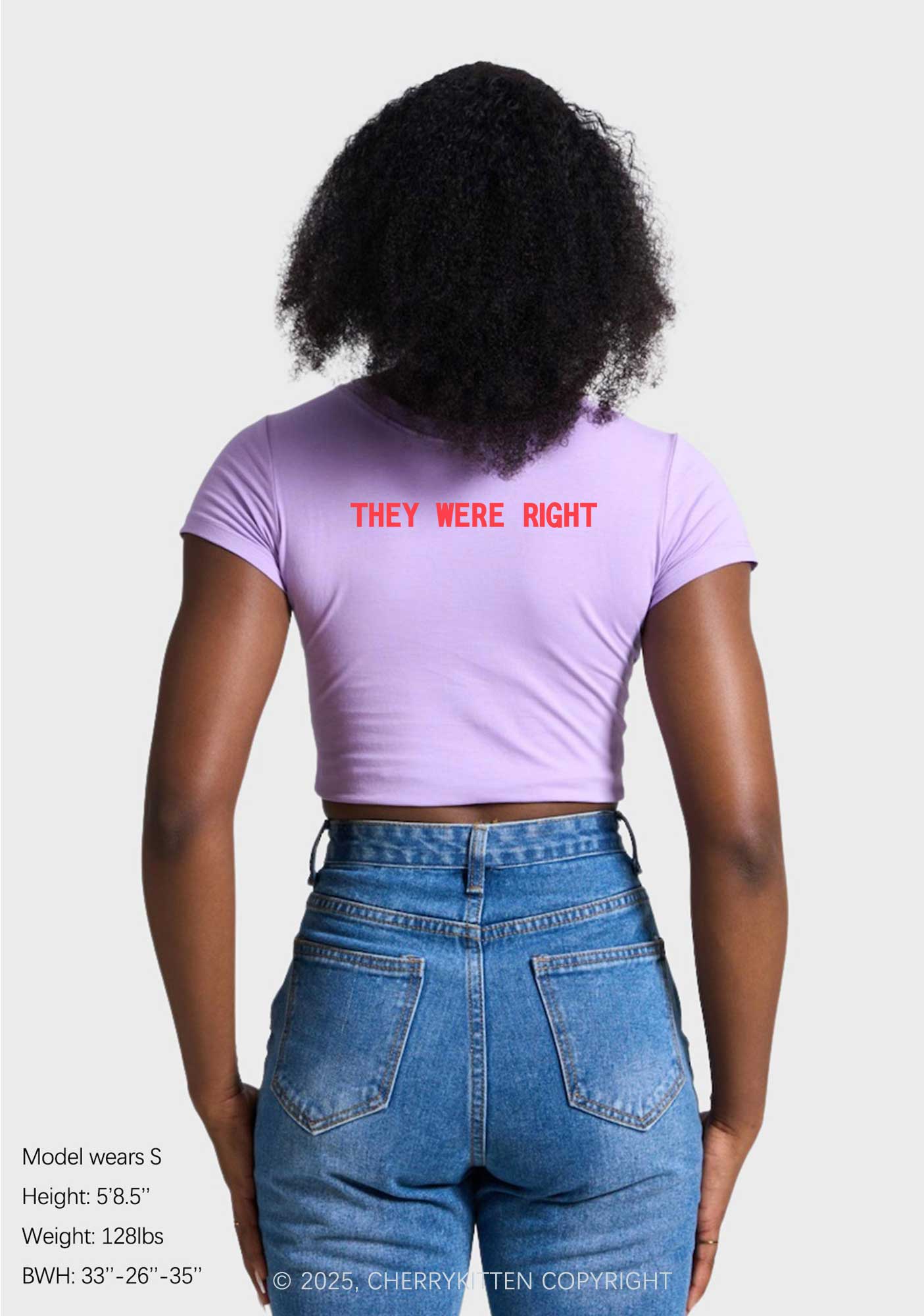 I Was Lesbian Two Sides Pride Y2K Baby Tee Cherrykitten