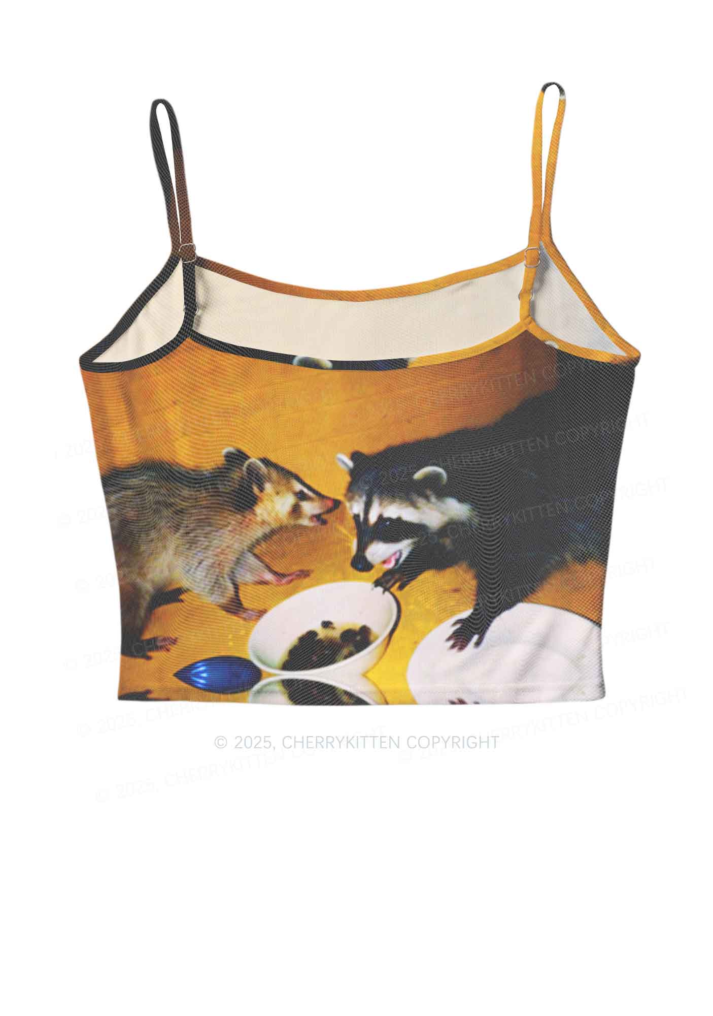 Raccoon Meal Y2K Mesh Cami Tank Cherrykitten