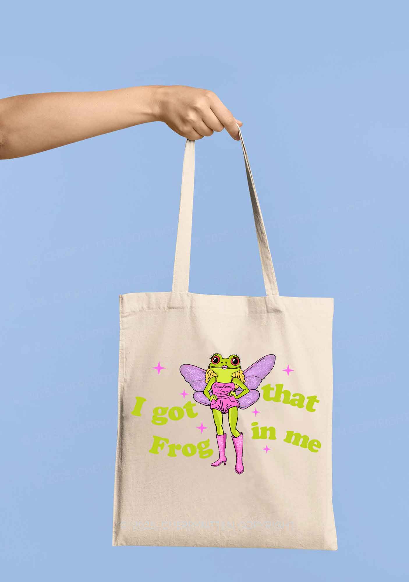 I Got That Frog Y2K Canvas Tote Bag Cherrykitten