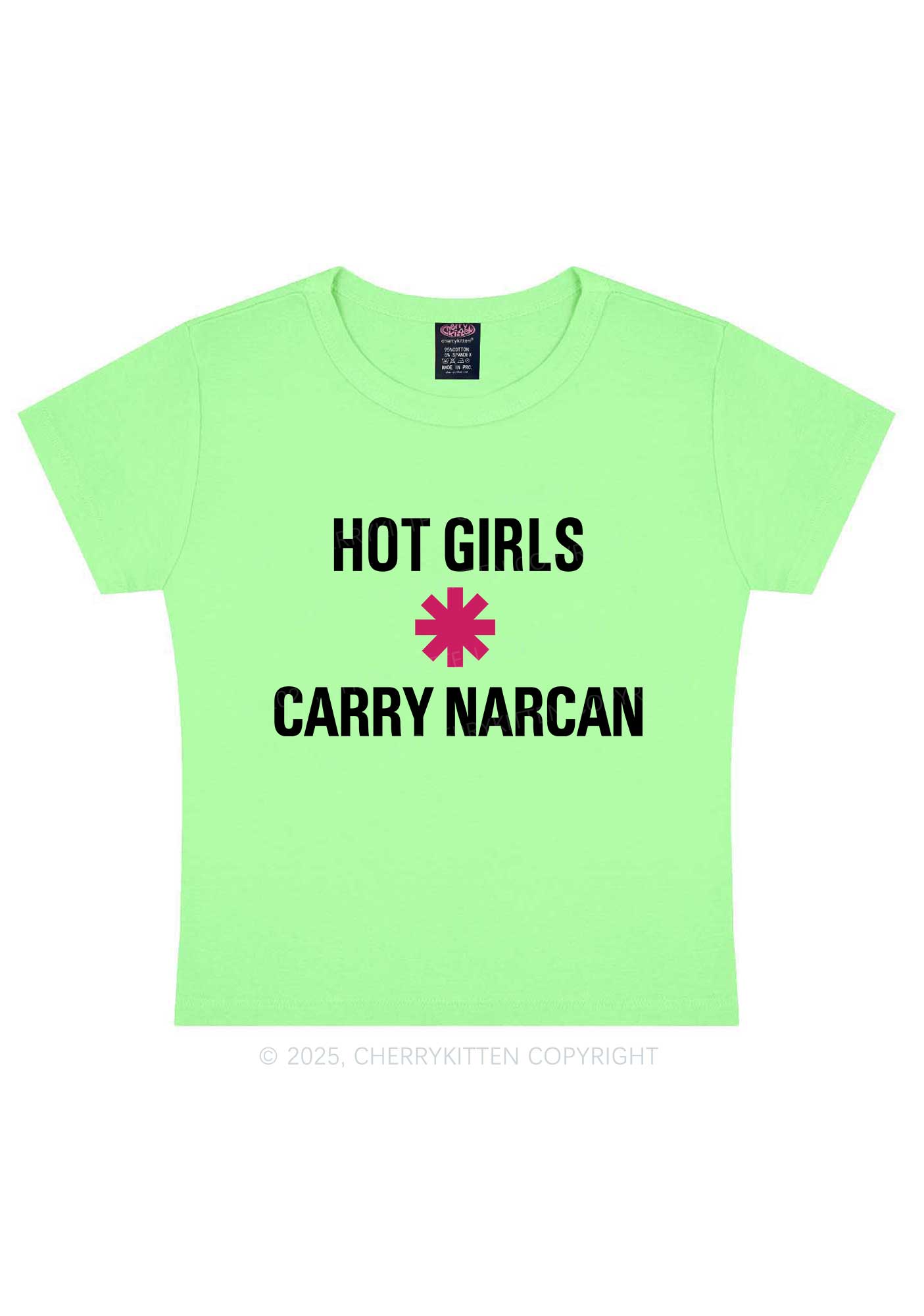 Hot Girls Carry Nxrcan Y2K Baby Tee Cherrykitten