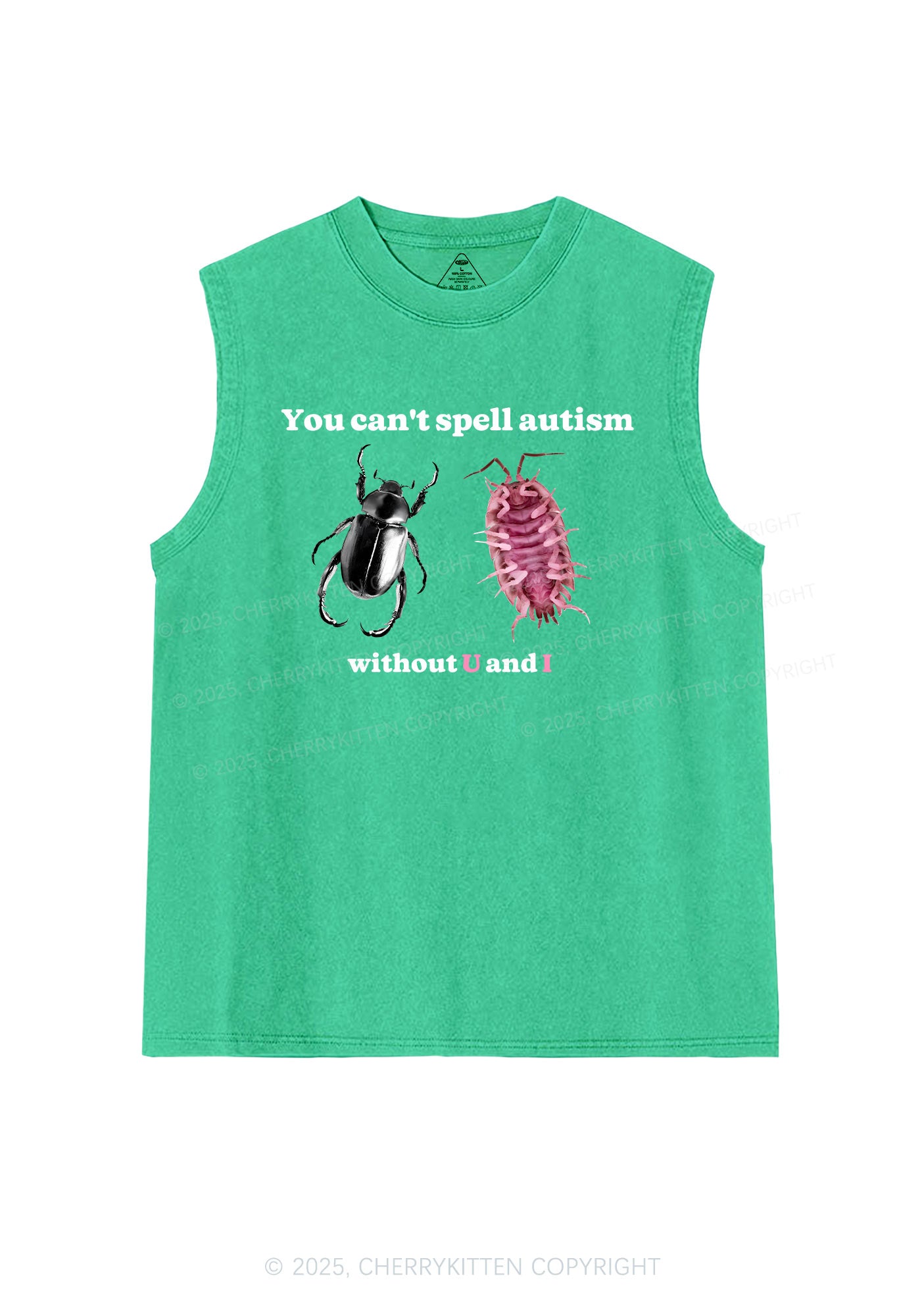 Autism Insect Y2K Washed Muscle Tank Cherrykitten